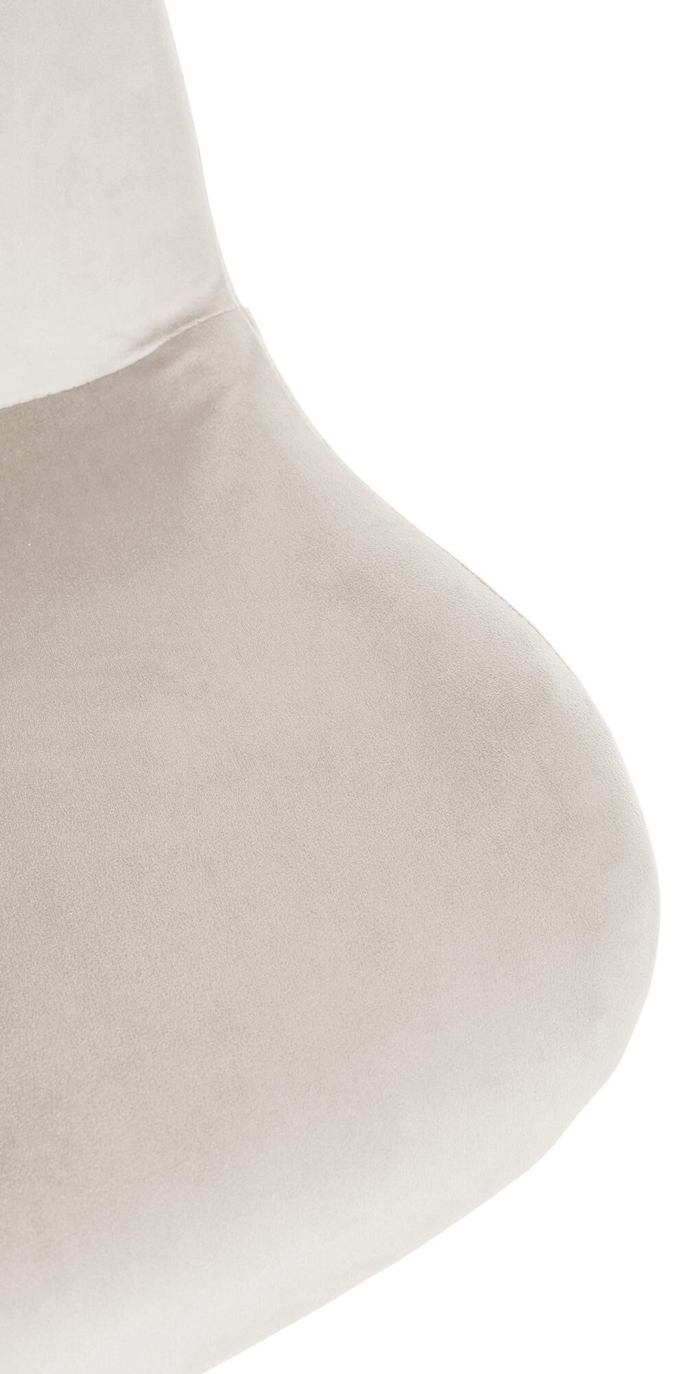 Barhocker Solon Chrom Samt, creme