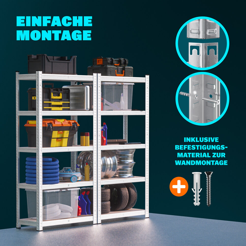 Schwerlastregal 180x90x60cm verzinkt