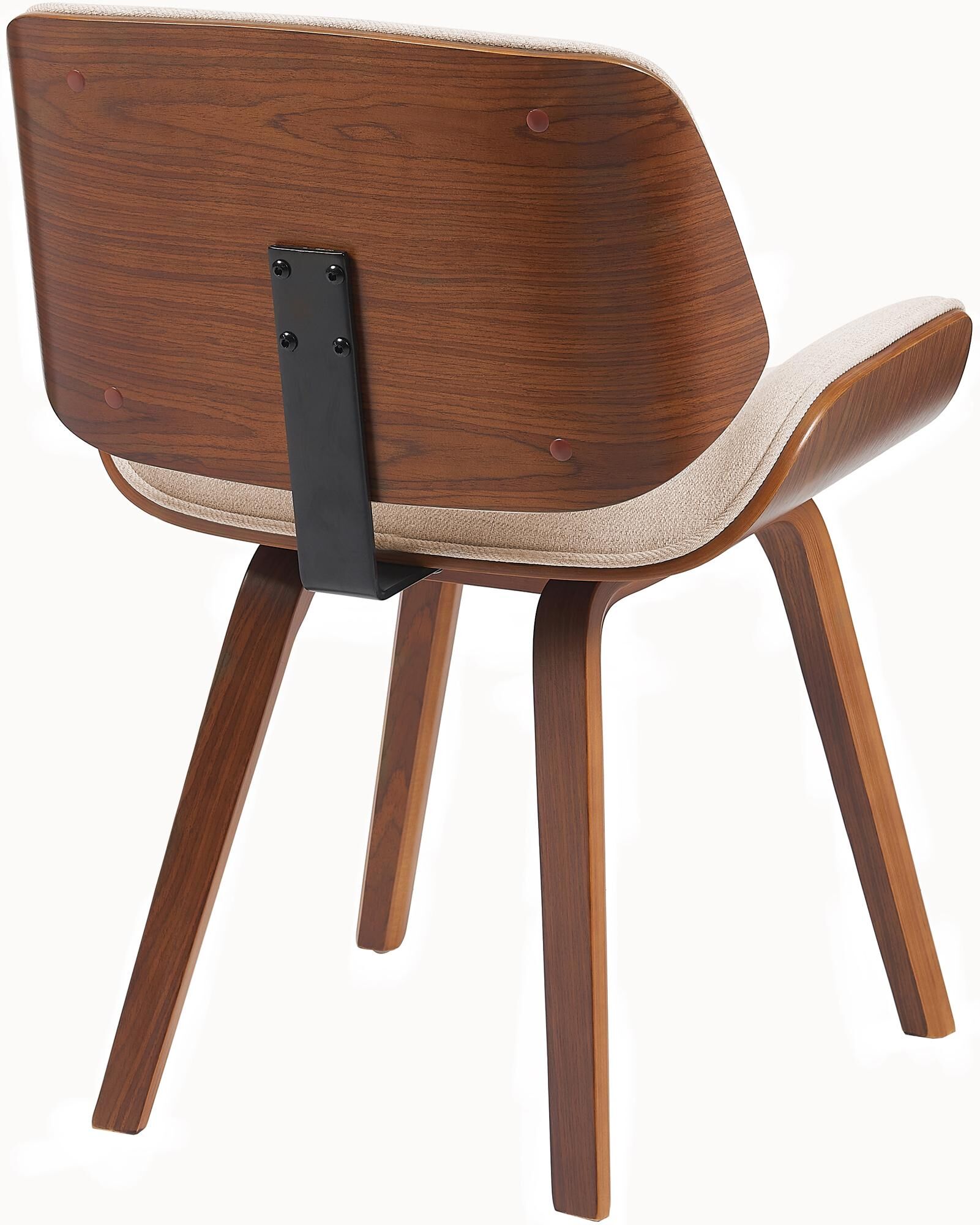 Besucherstuhl Beverley Stoff, walnuss/creme