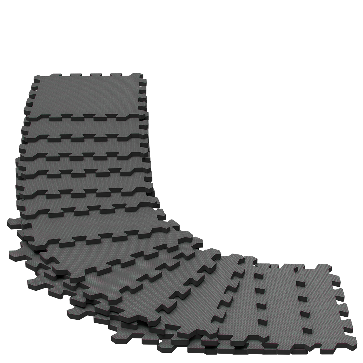 Bodenschutz-/Puzzlematten 18er-Set Grau 175x88x1cm