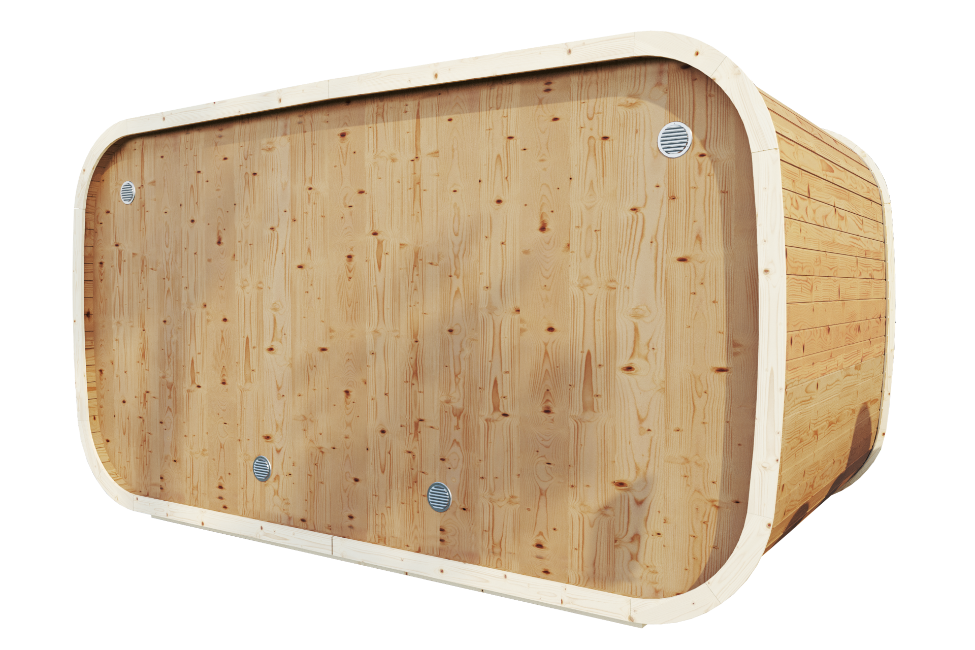 Finn Art Fasssauna Klaar Premium 420x230 cm mit Glasfront Thermoholz Korpus