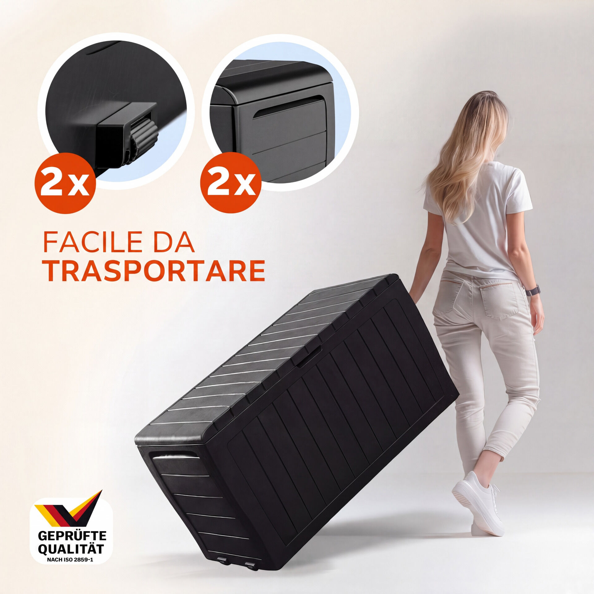 Auflagenbox Marvel Plus Anthrazit 270L