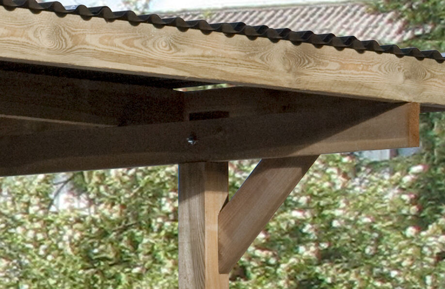 weka Einzelcarport 606 A Gr.1 mit Rundbogen