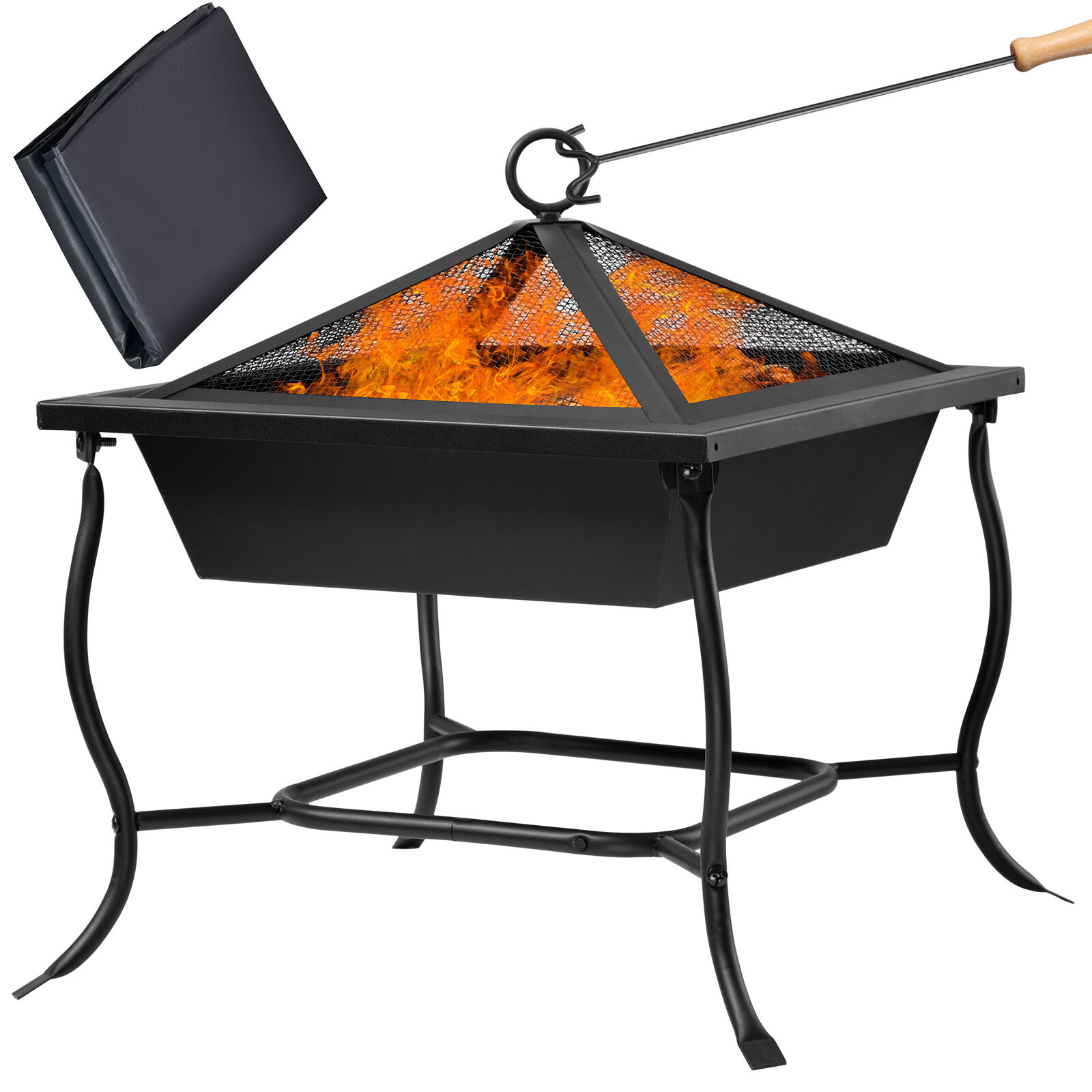 Feuerschale Stahl 45x45x31/45cm