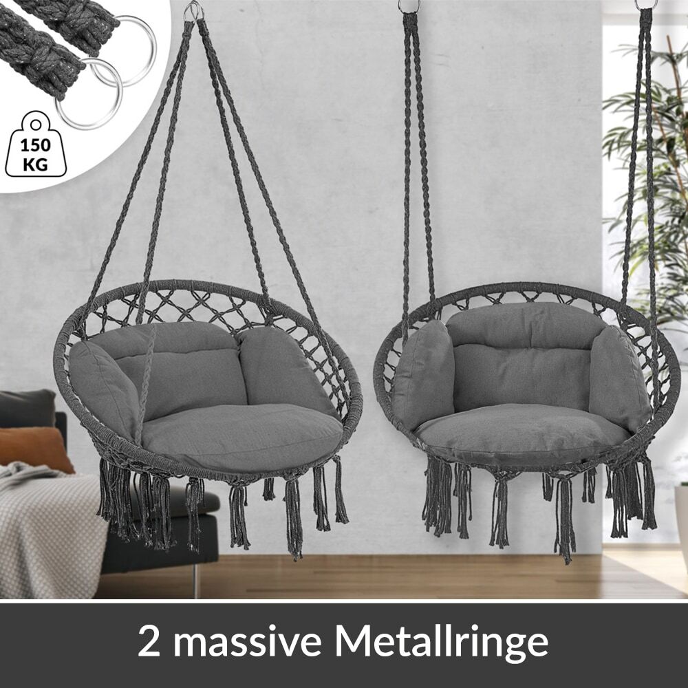 Hängesessel Anthrazit 80x60x140cm