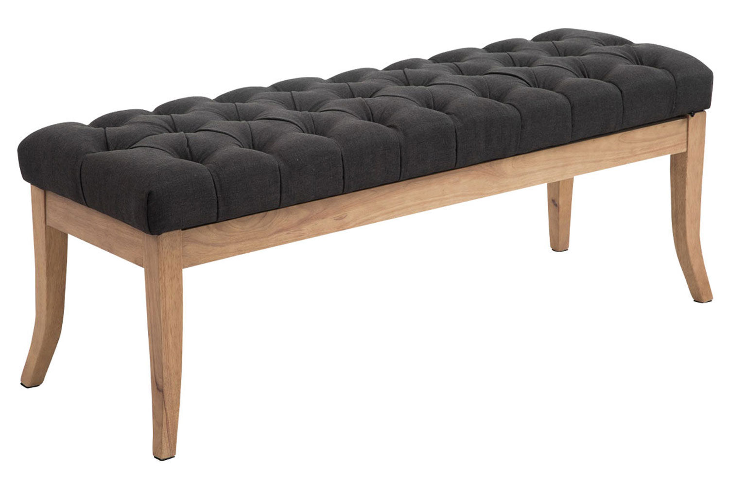 Sitzbank Ramses Stoff antik-hell 120, dunkelgrau