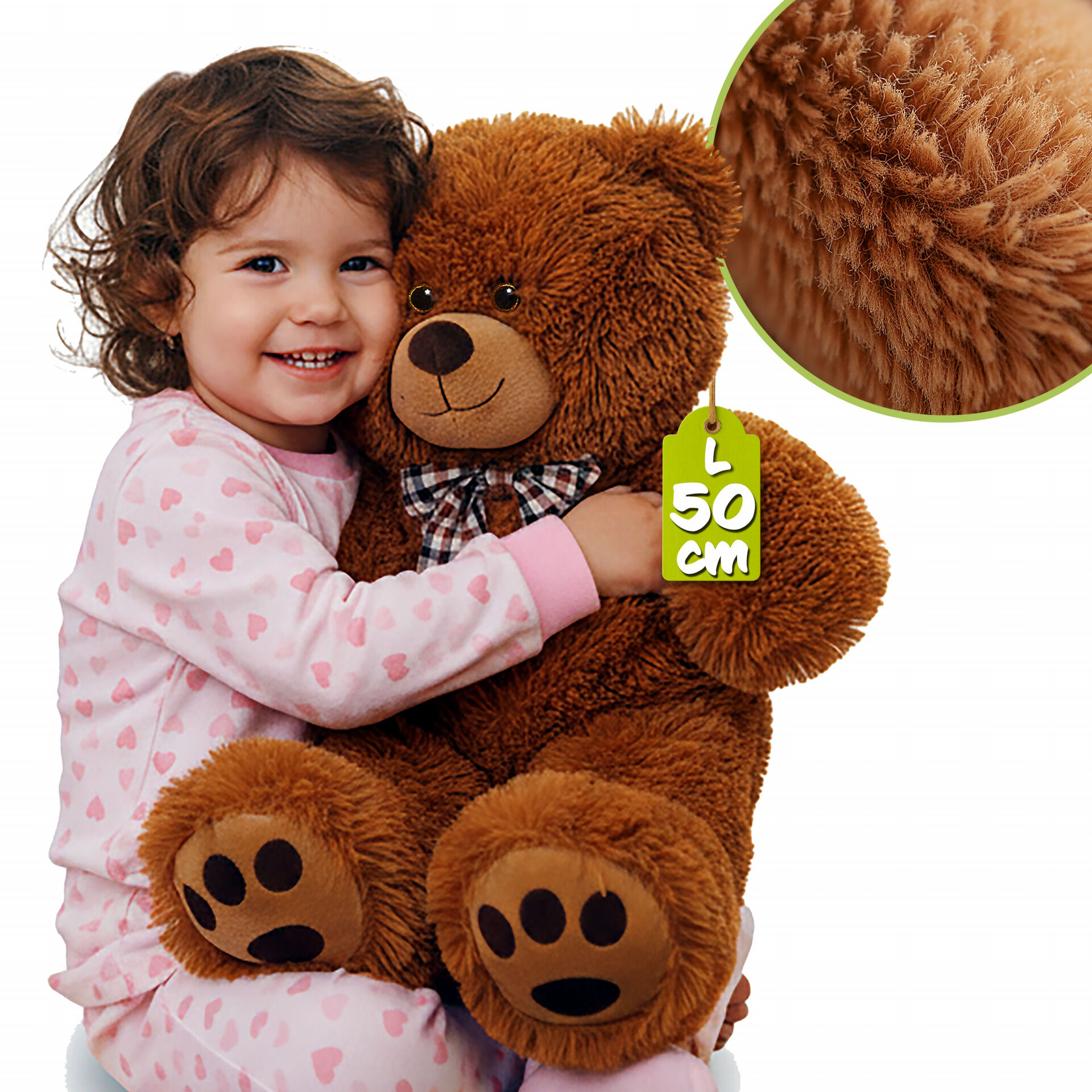 Plüschtier Teddybär L Braun 50cm