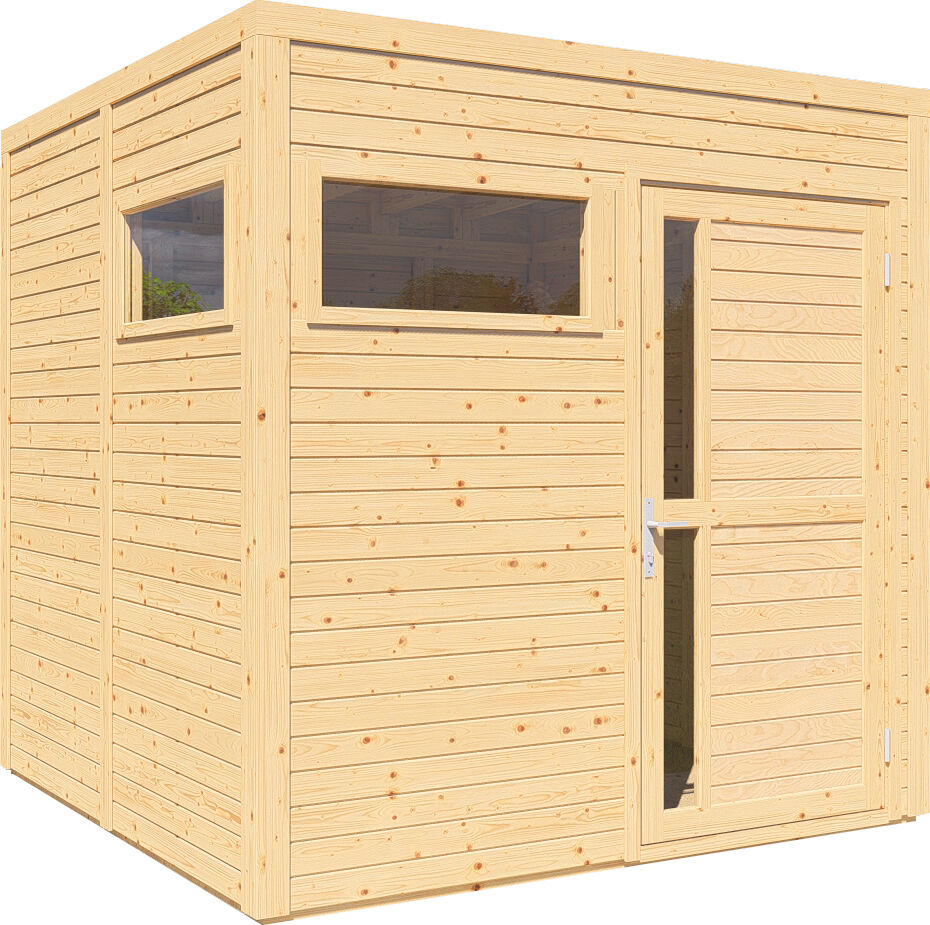 Gartenhaus Cubus 2 naturbelassen 226 x 234 cm