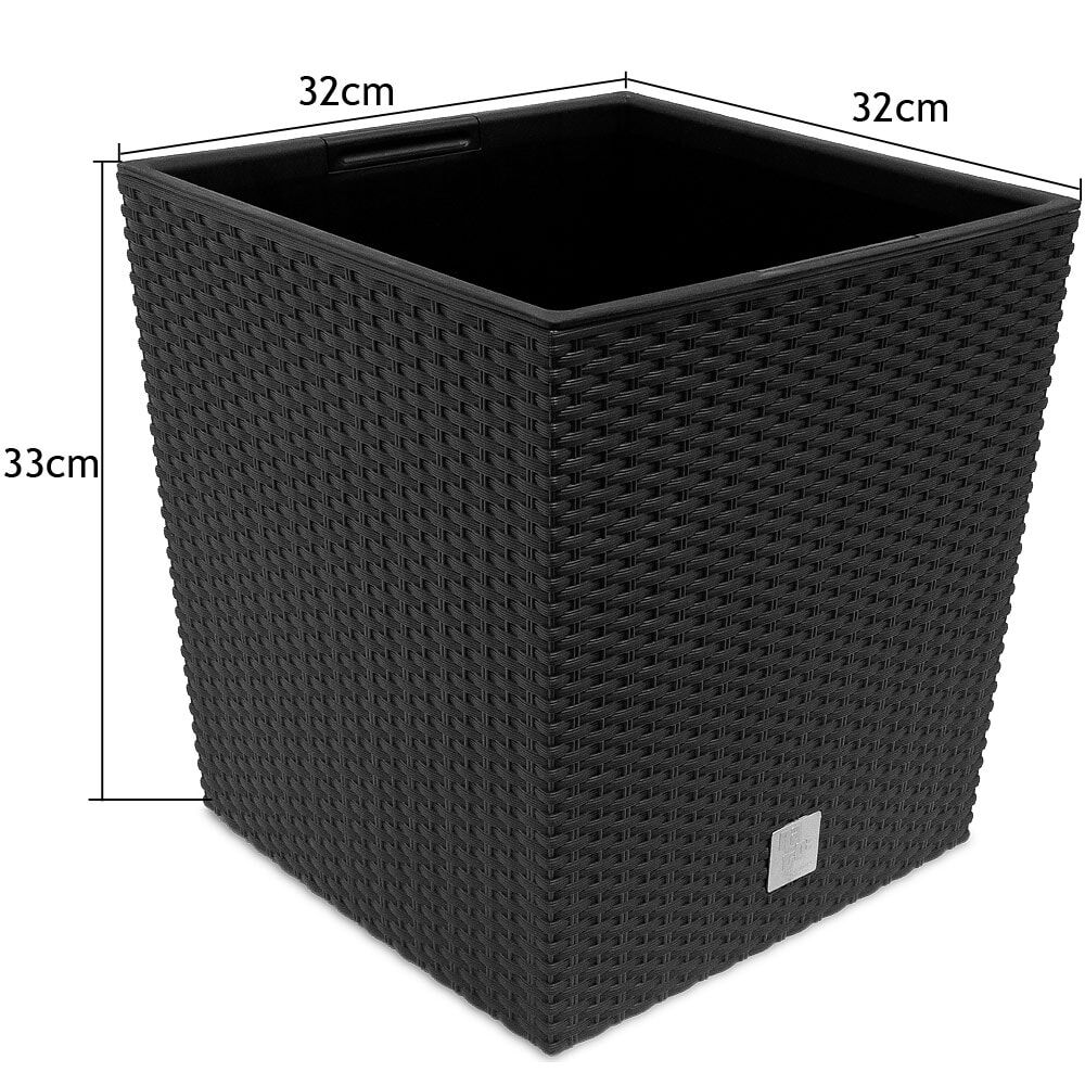 Blumentopf Rato Low Anthrazit 32x32x33cm