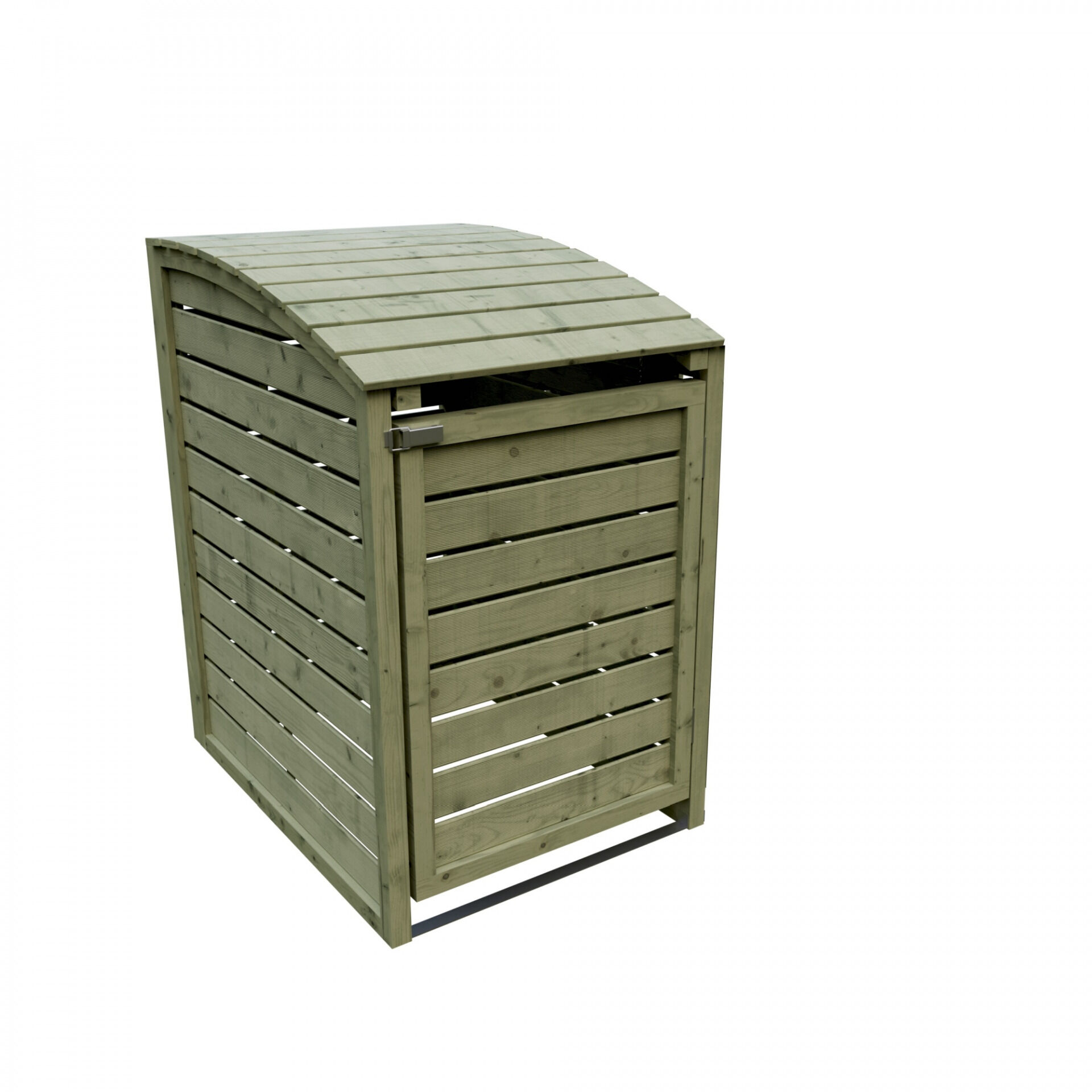 HENRI Mülltonnenabtrennung 1-fach, B 75 x T 90 x H 120 cm, inkl. Rückwand, kdi-grün