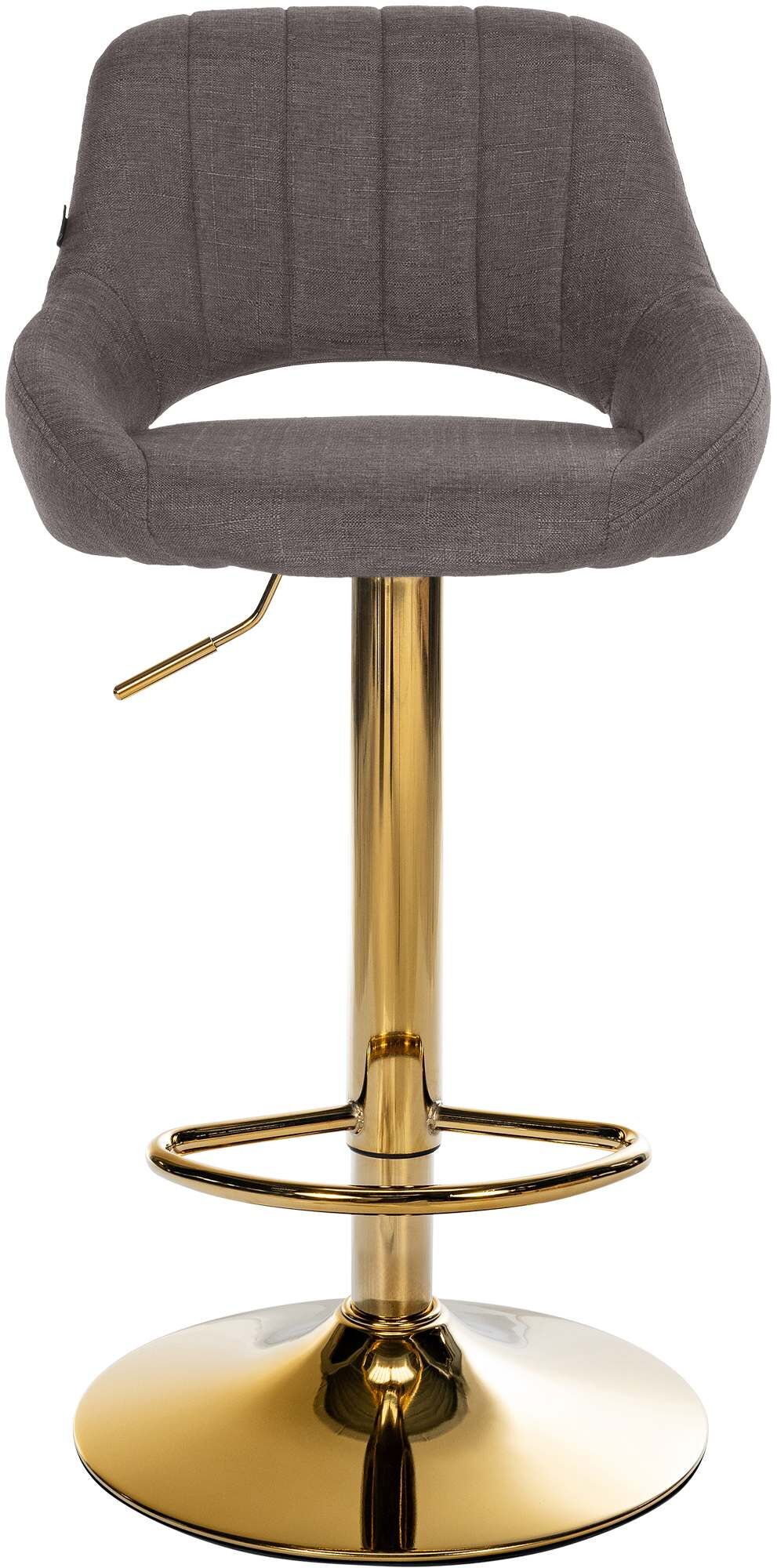 Barhocker Milet Stoff gold, dunkelgrau