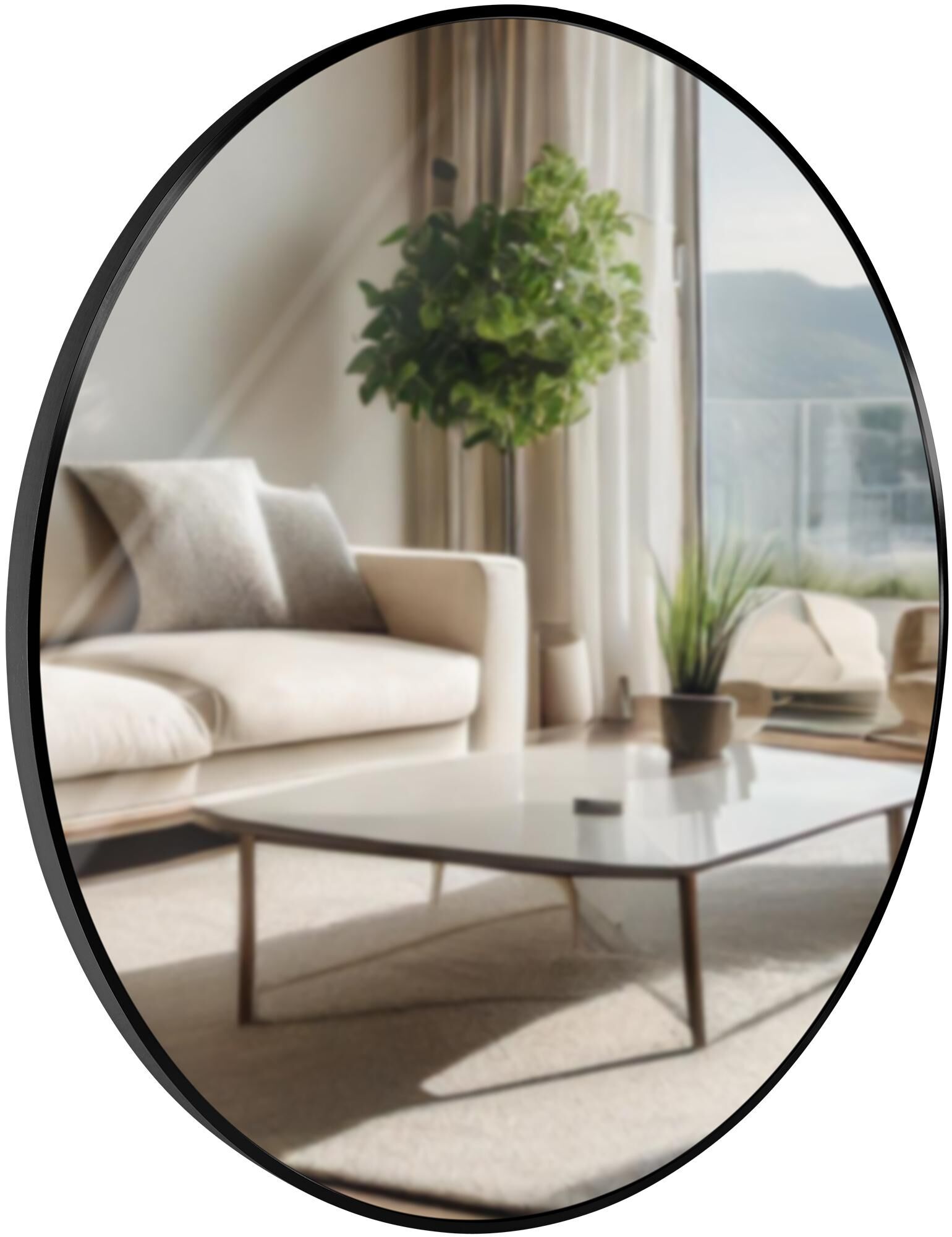 Wandspiegel Elsie XL, schwarz