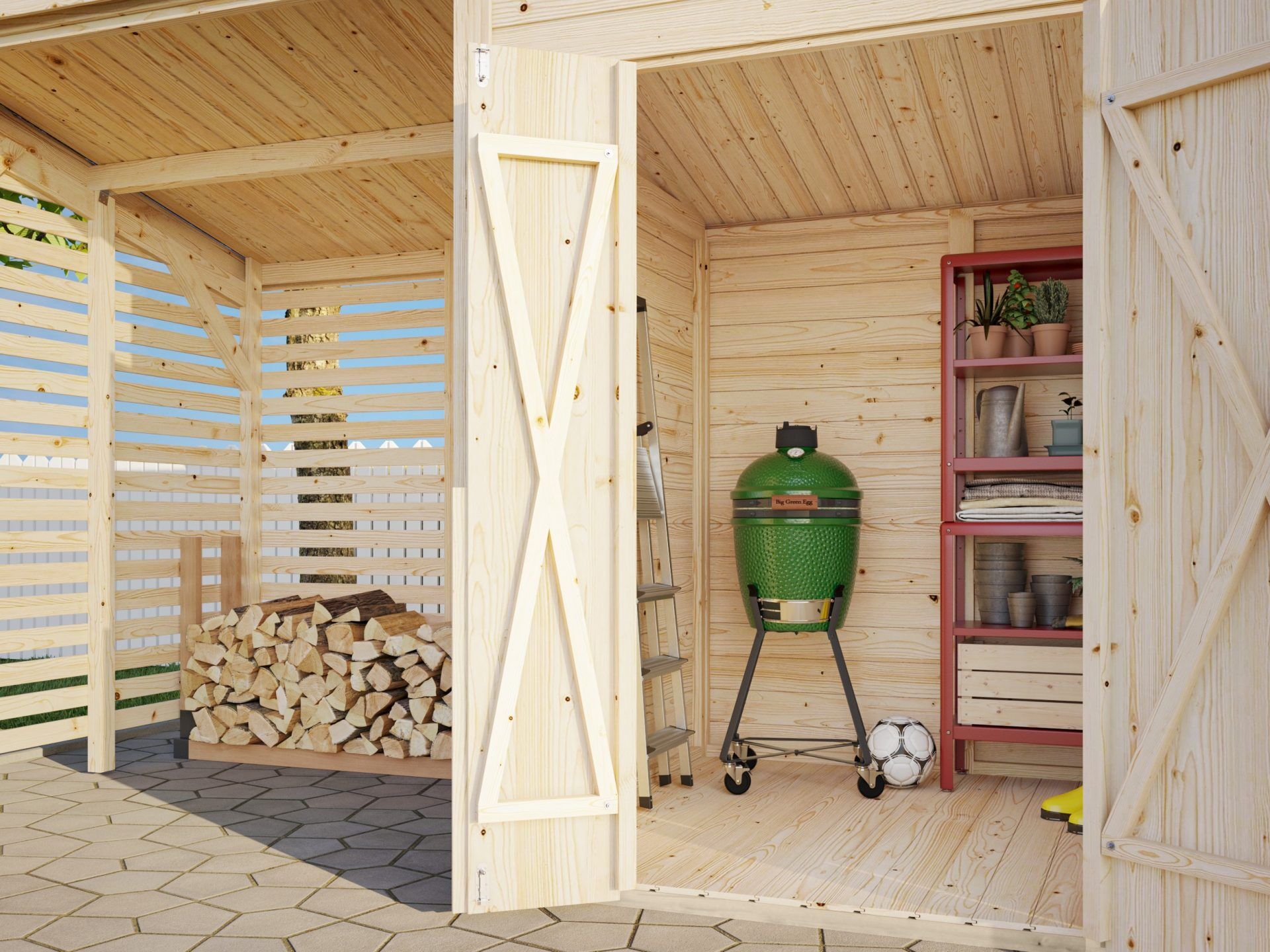 Palmako Gerätehaus Leif 3,0+2,9 m²