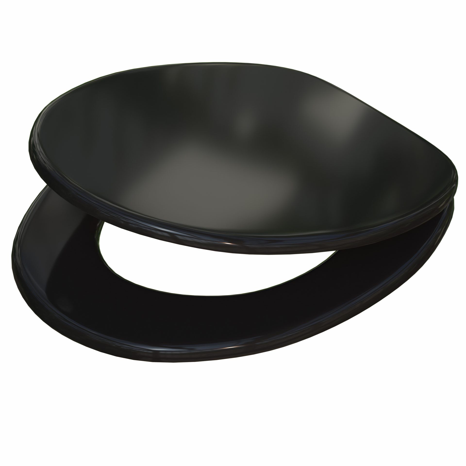 Toilettensitz Schwarz mit Absenkautomatik