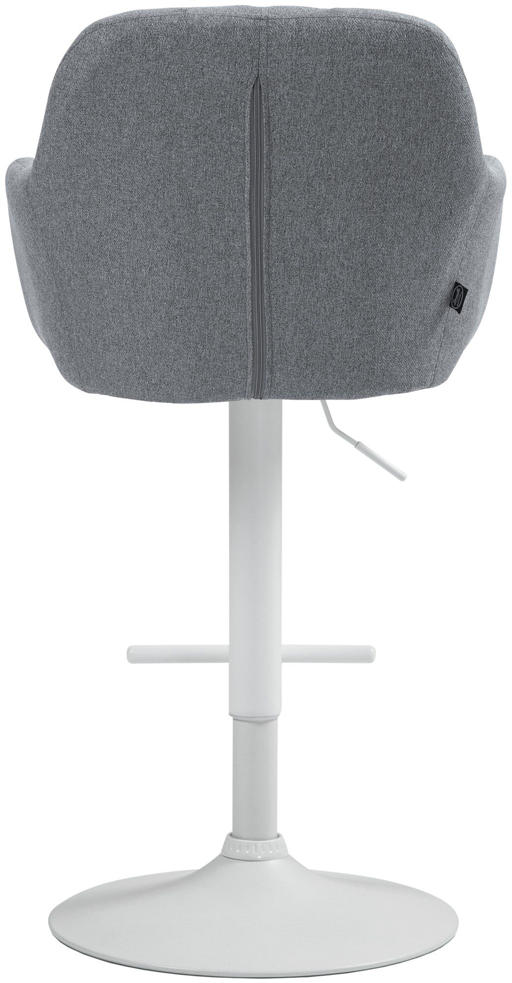 Barhocker Natoma Stoff weiß, grau