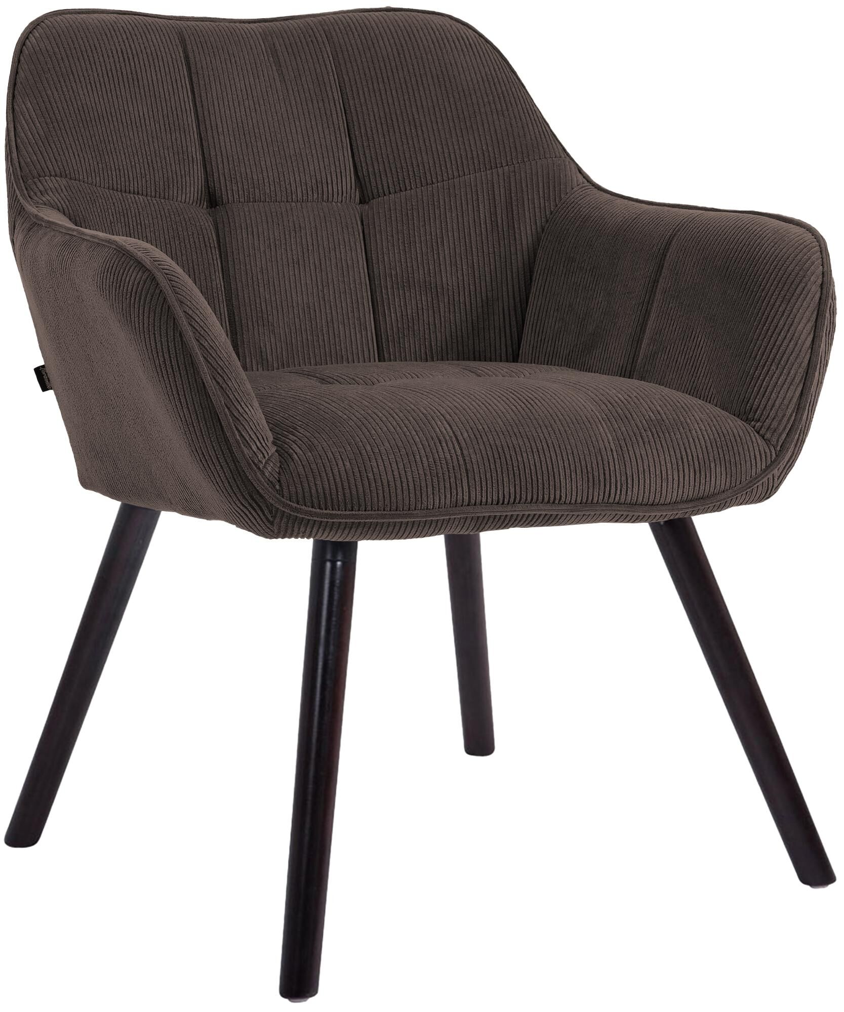 Esszimmerstuhl Vienna Cord schwarz, braun