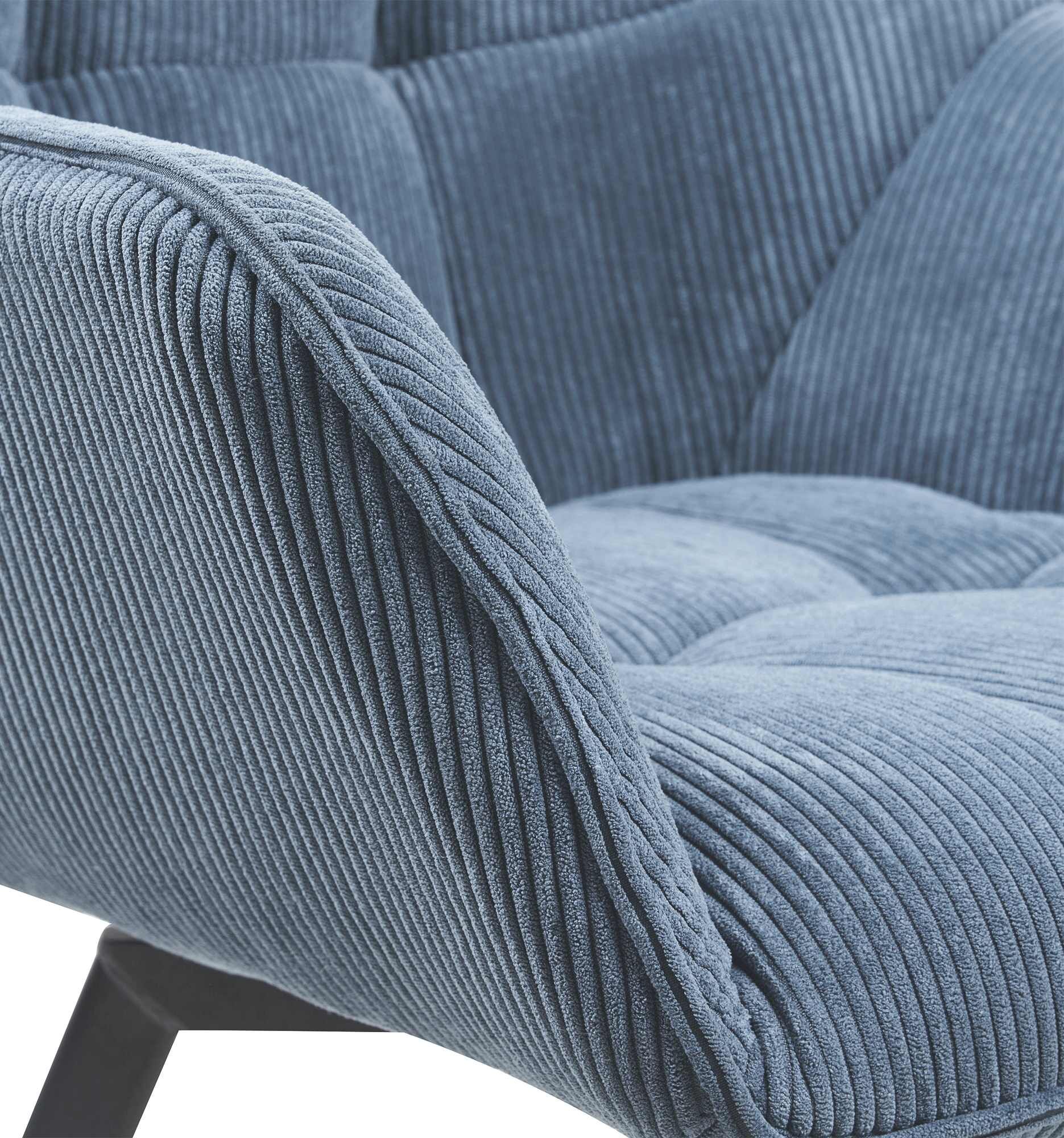 Esszimmerstuhl Jordi Cord, blau