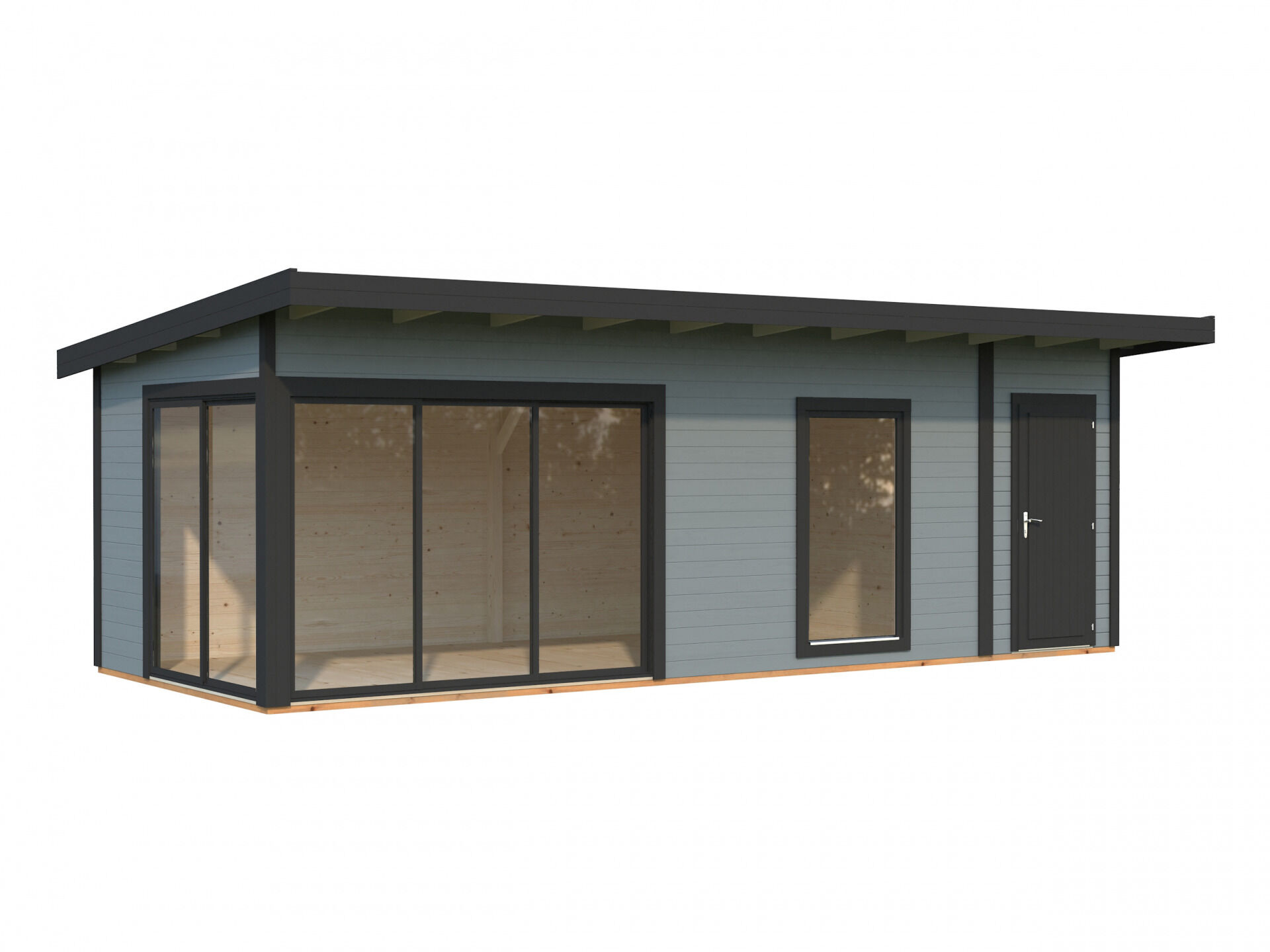 Palmako Pultdach Gartenhaus Andrea 21,1 m² Slide Plus