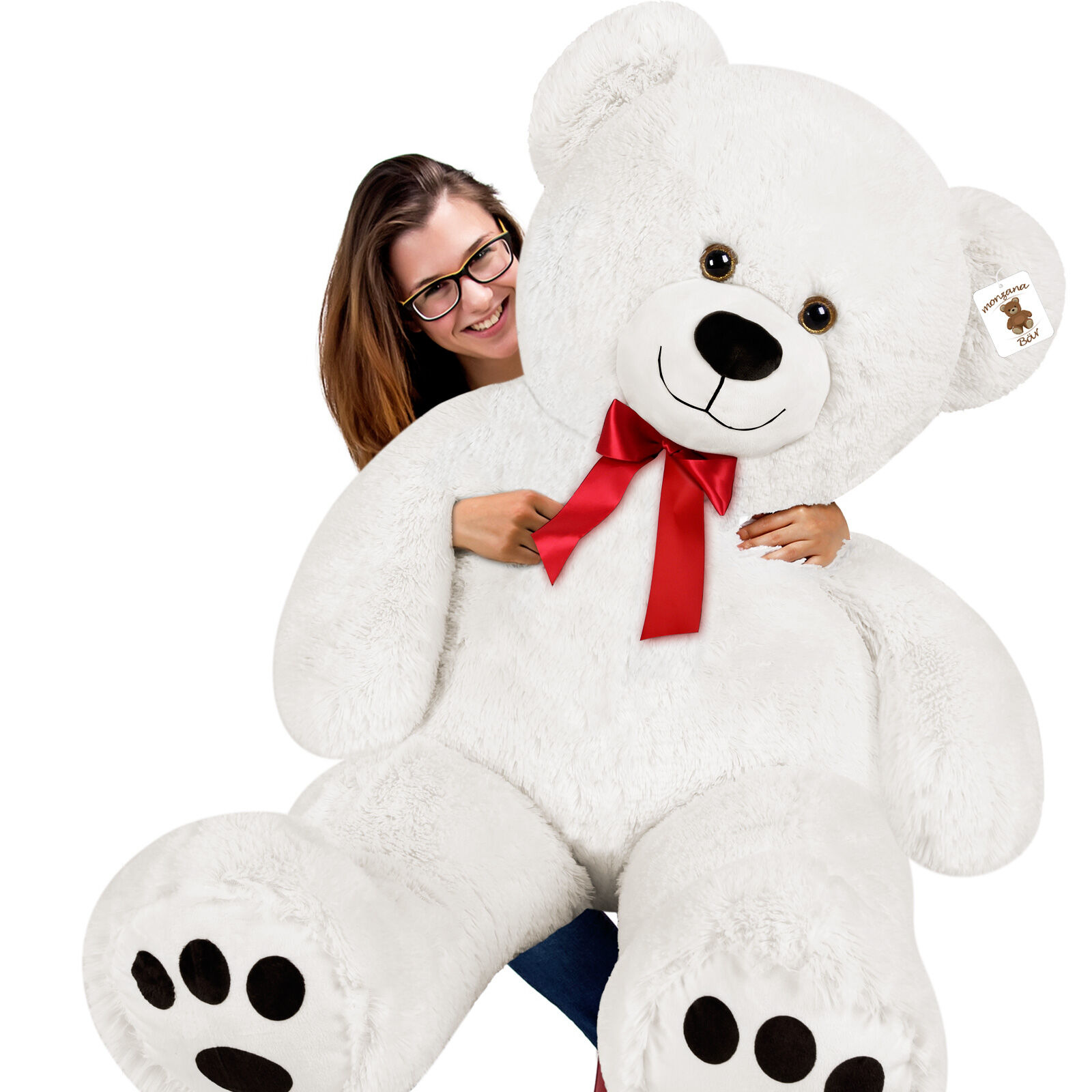 Plüschtier Teddybär XXL Weiß 150cm