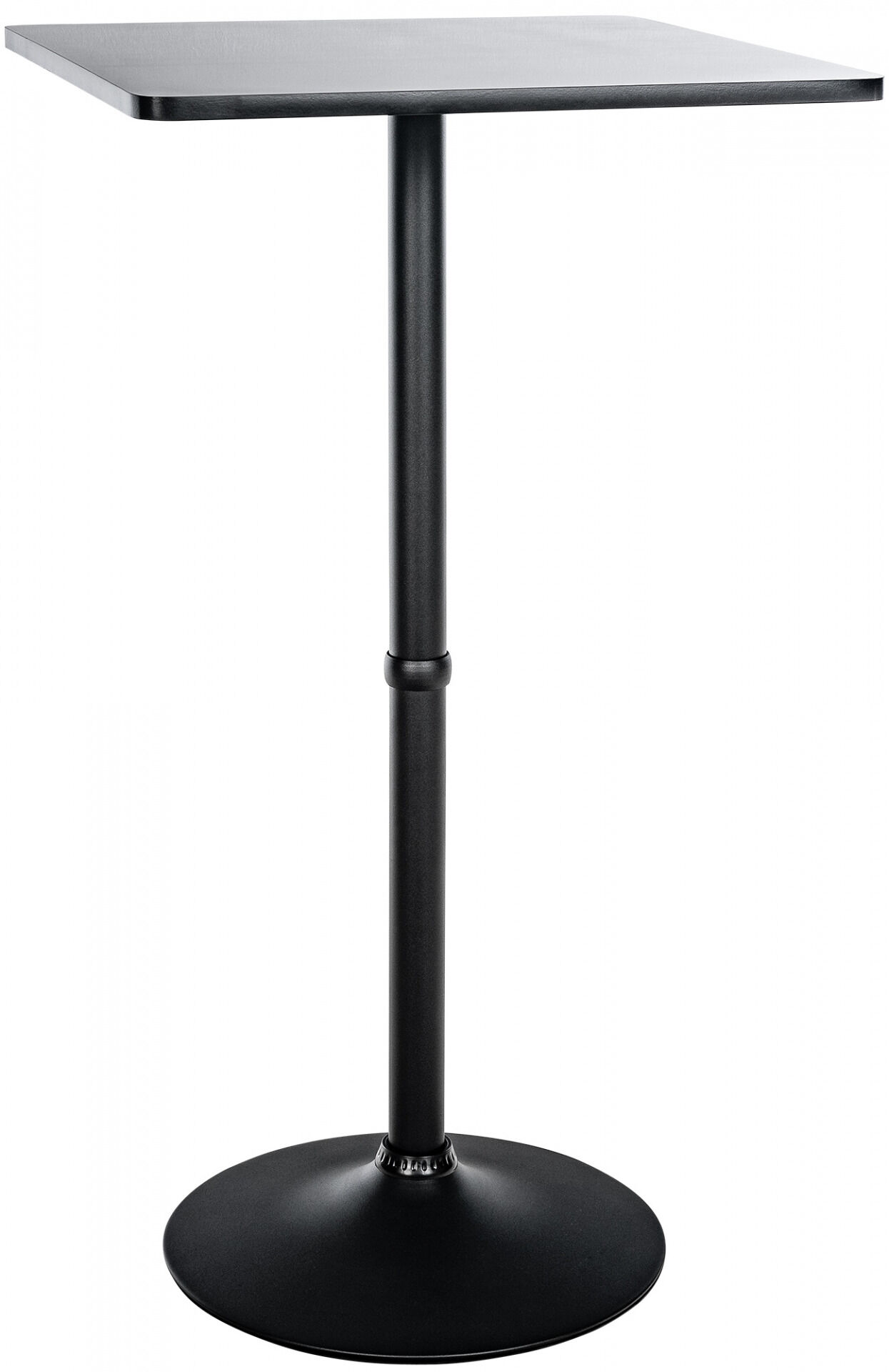 Stehtisch eckig, schwarz/schwarz