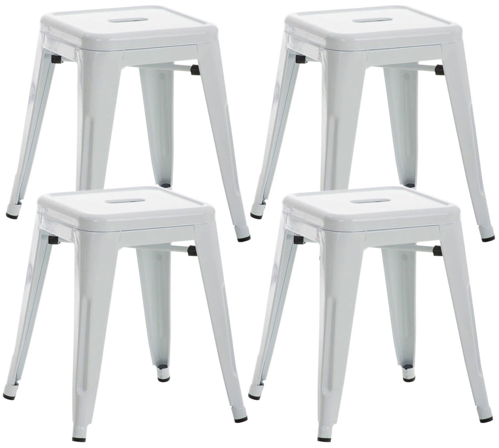 4er Set Hocker Armin, weiß