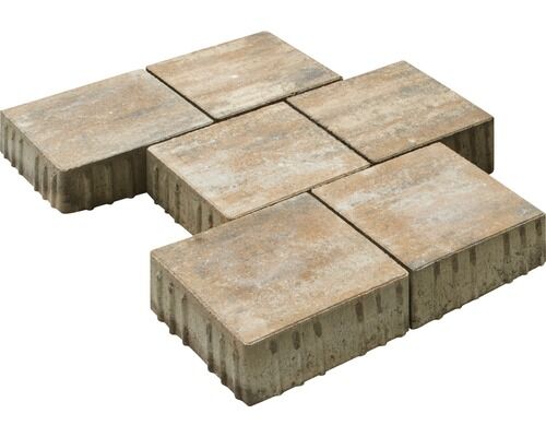 Pflasterstein Quadratpflaster Crescendo 20x20x8 cm, Muschelkalk mit Microfase
