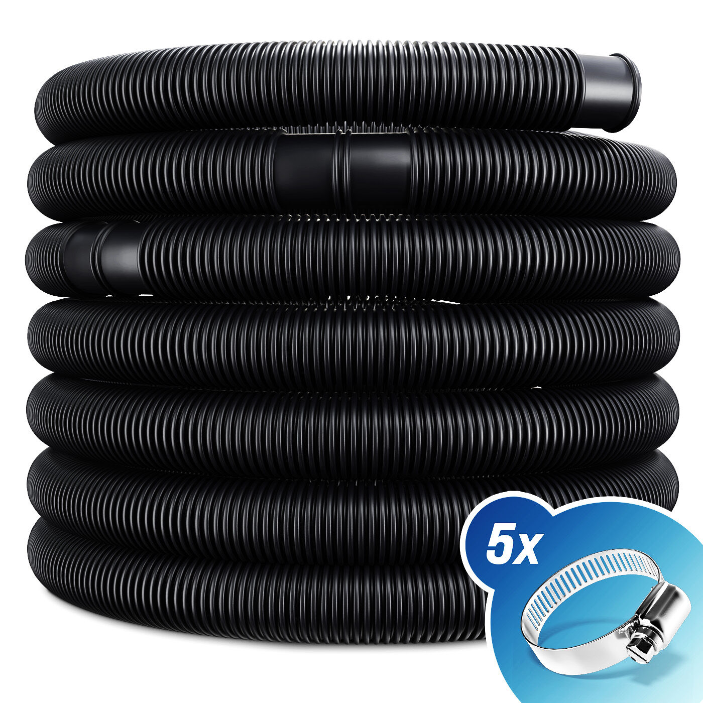 Poolschlauch Schwarz Ø32mm 10m