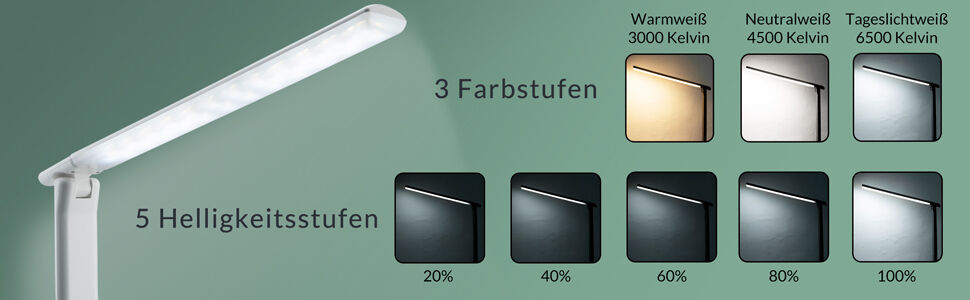 LED Tischlampe Cataleya weiß