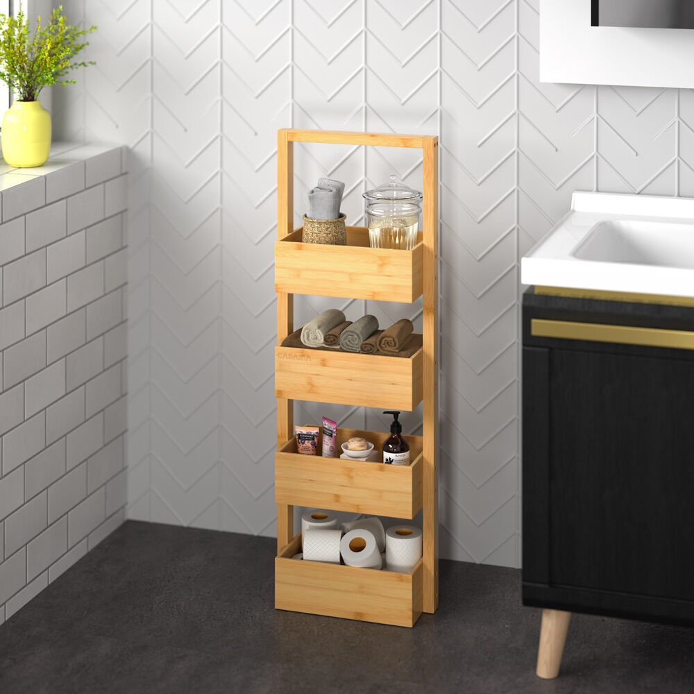 Badregal Bambus 88x16x28cm