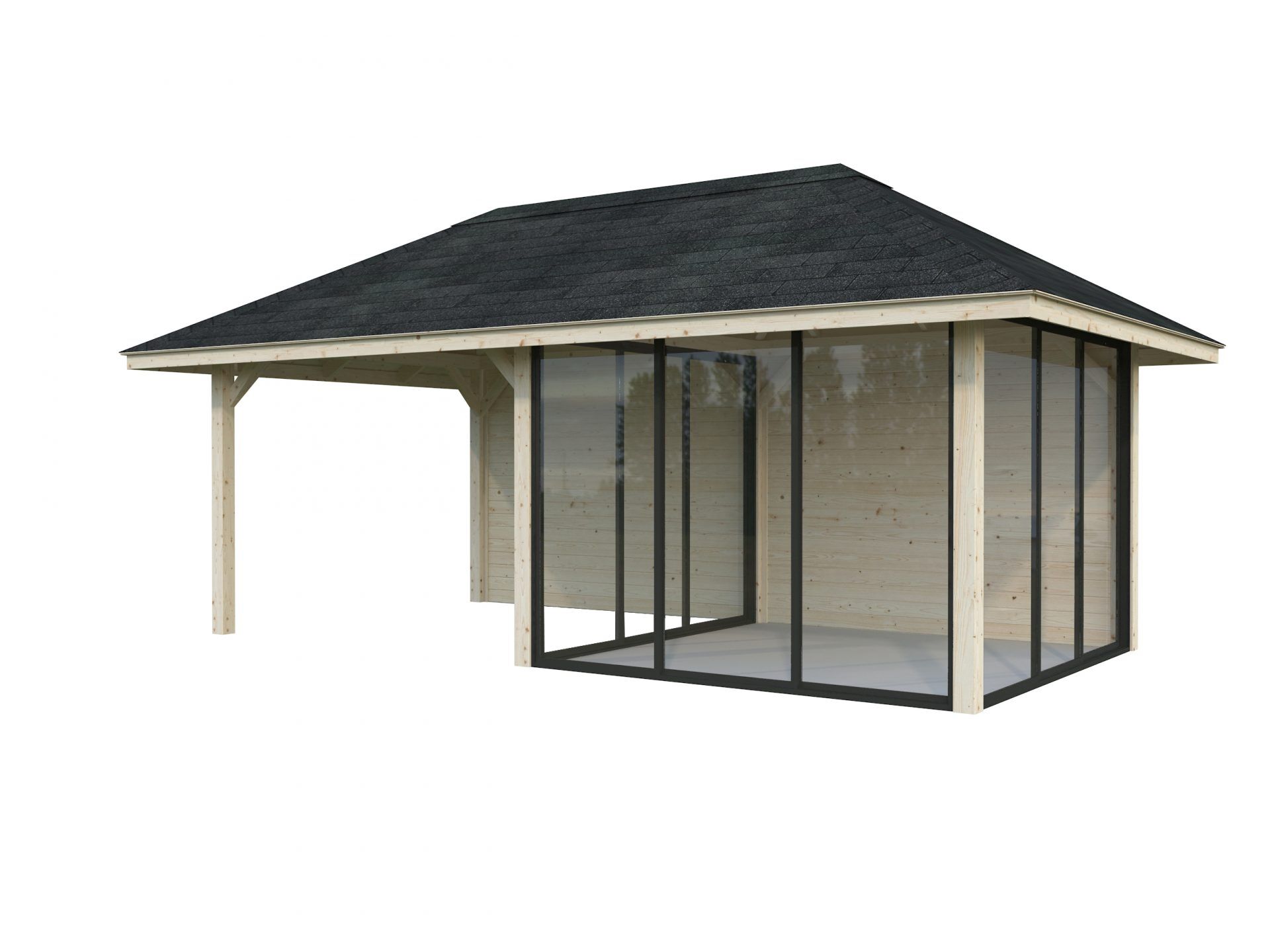 Palmako Pavillon Bianca 16,6 m² Set 506 Slide Plus