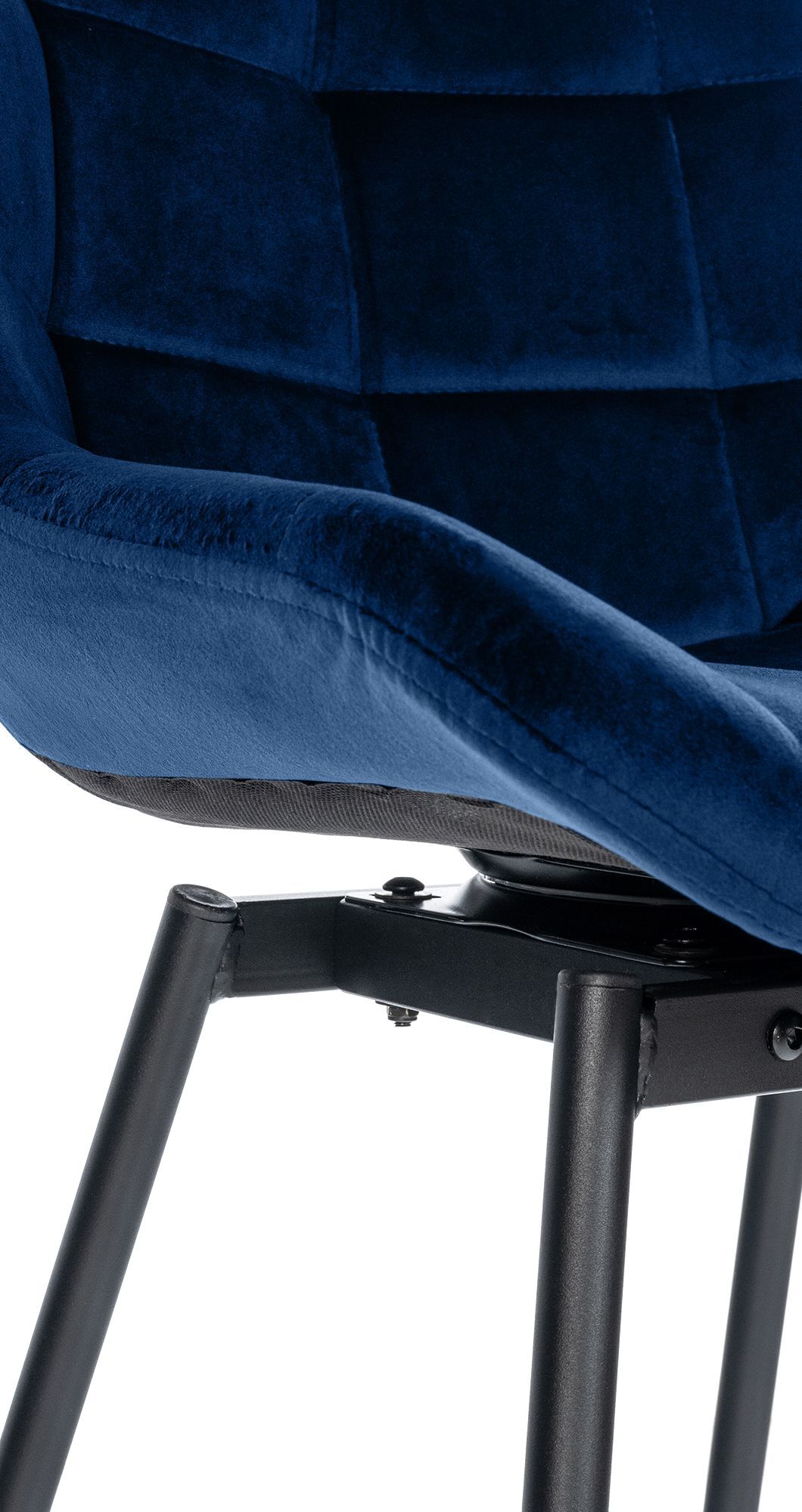 4er Set Barhocker Weston Schwenkbar Samt, blau