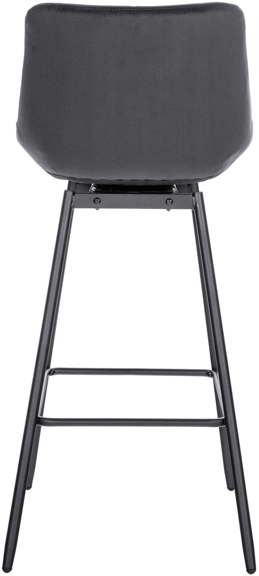 Barhocker Weston Schwenkbar Samt, dunkelgrau