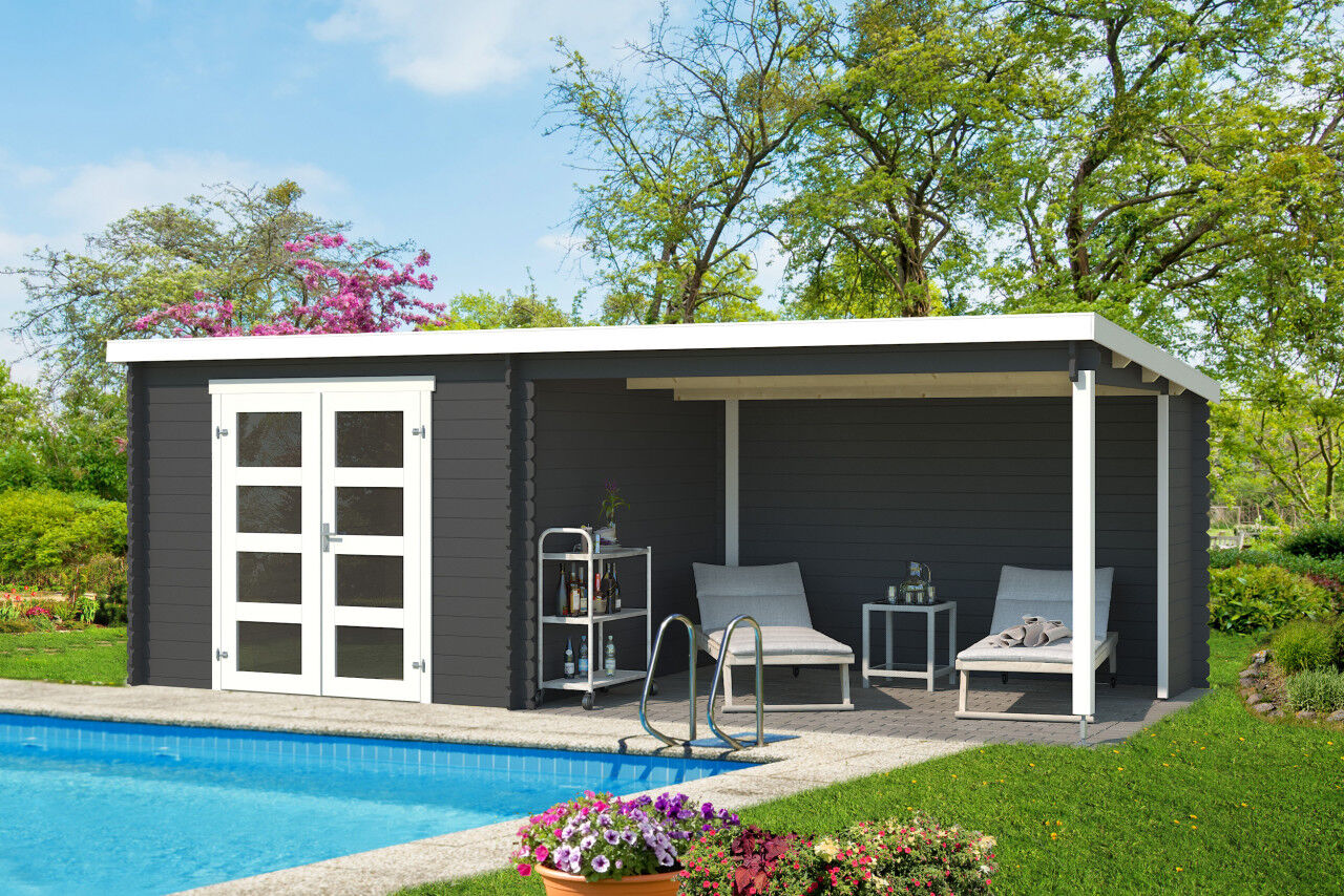 Gartenhaus Lasita Maja Novia Plus carbongrau