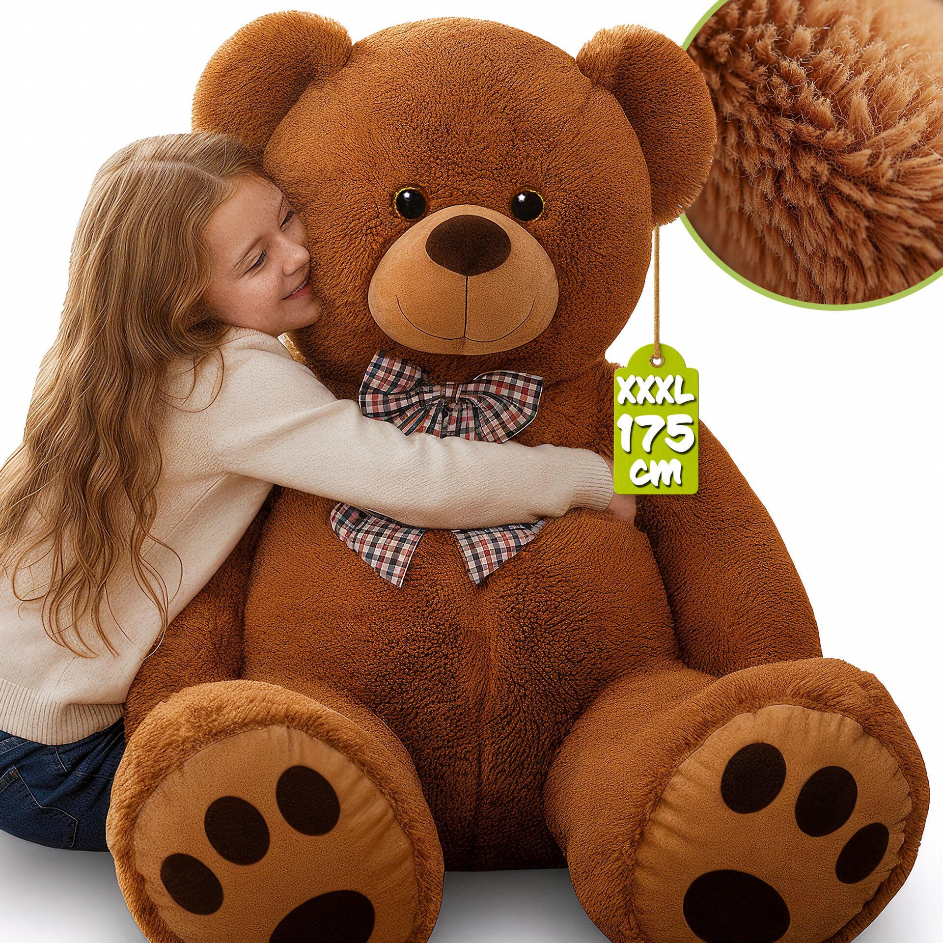 Plüschtier Teddybär XXXL Braun 175cm
