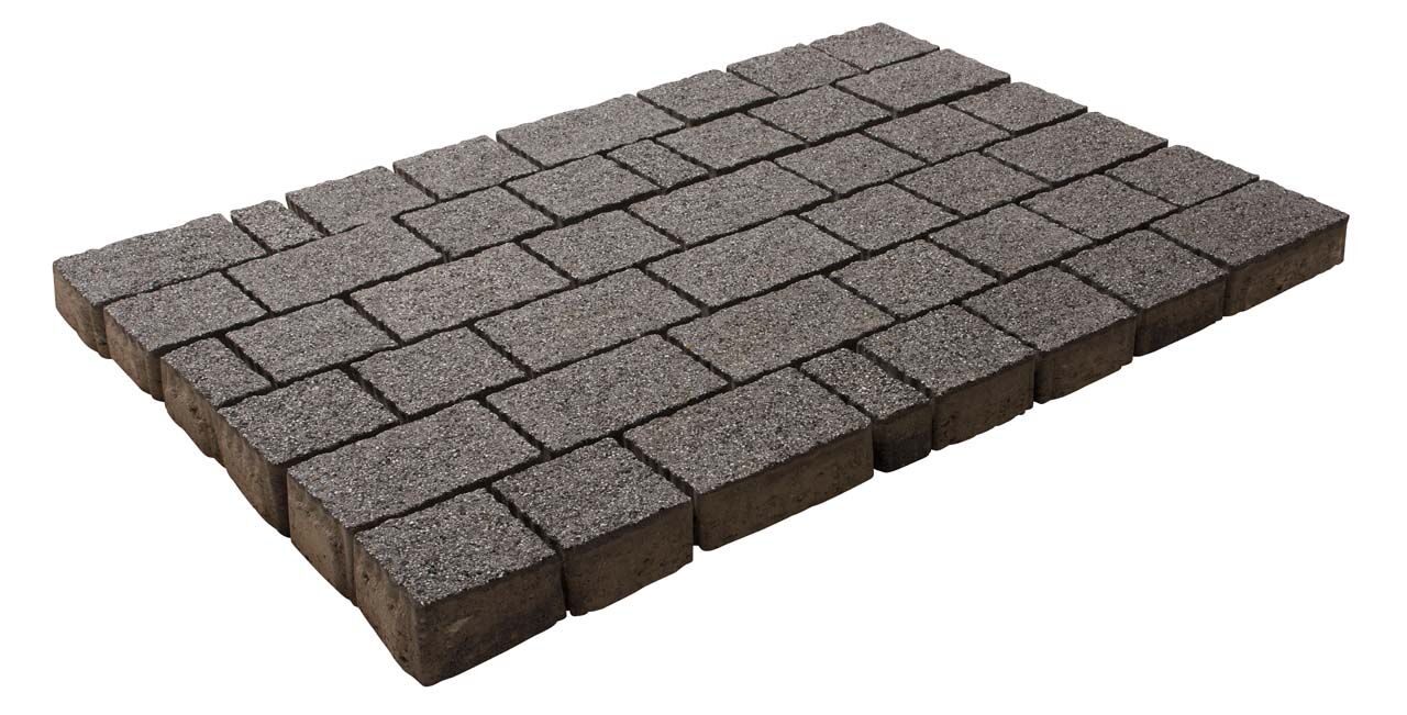 Pflasterstein Mehrformatpflaster Capriccio granitgrau dunkel Stärke 8 cm ohne Fase
