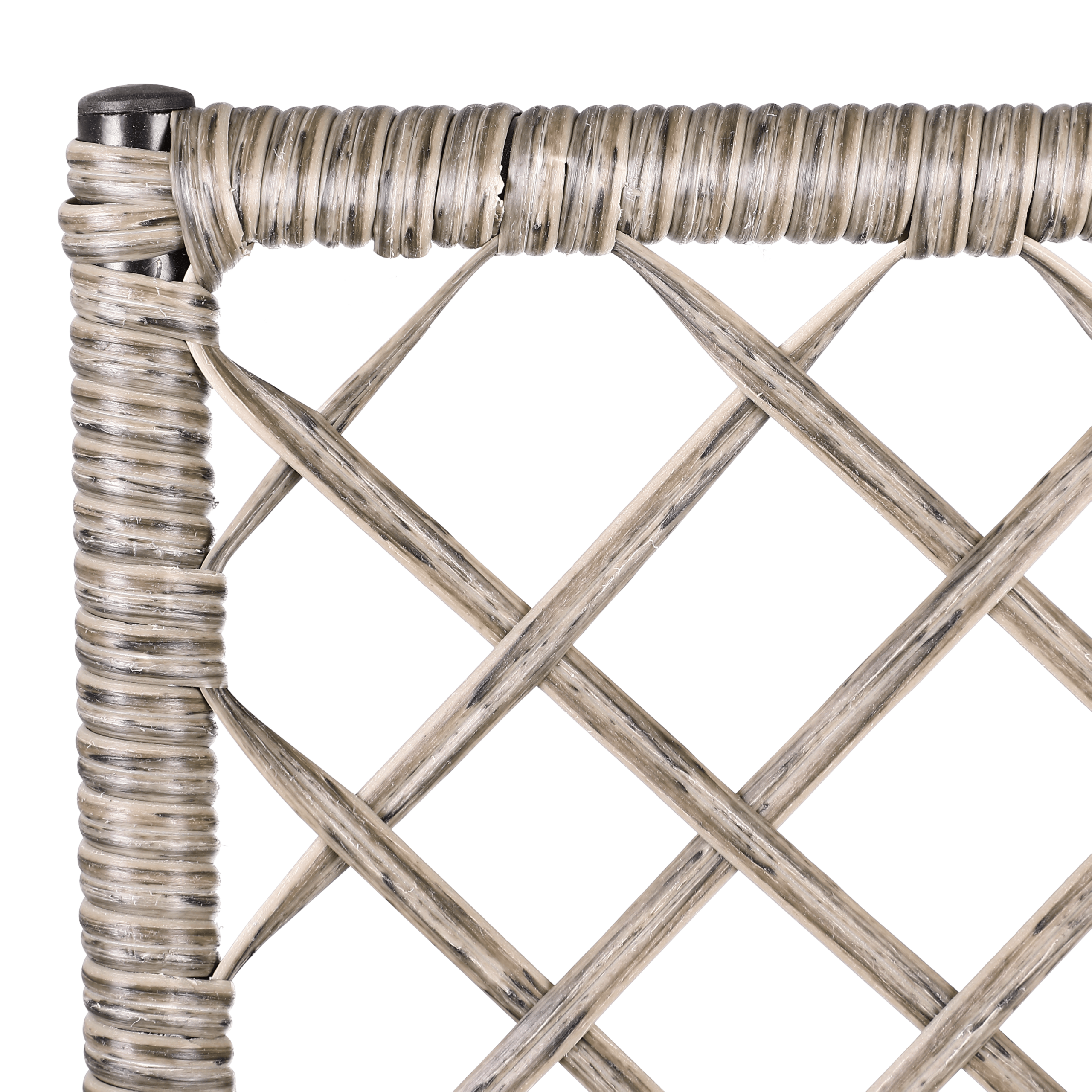 Polyrattan Blumenkasten mit Rankgitter Creme
