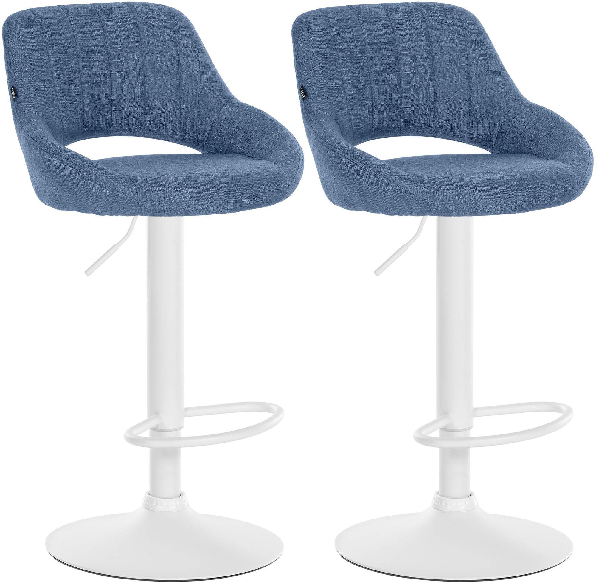 2er Set Barhocker Milet Stoff W, blau