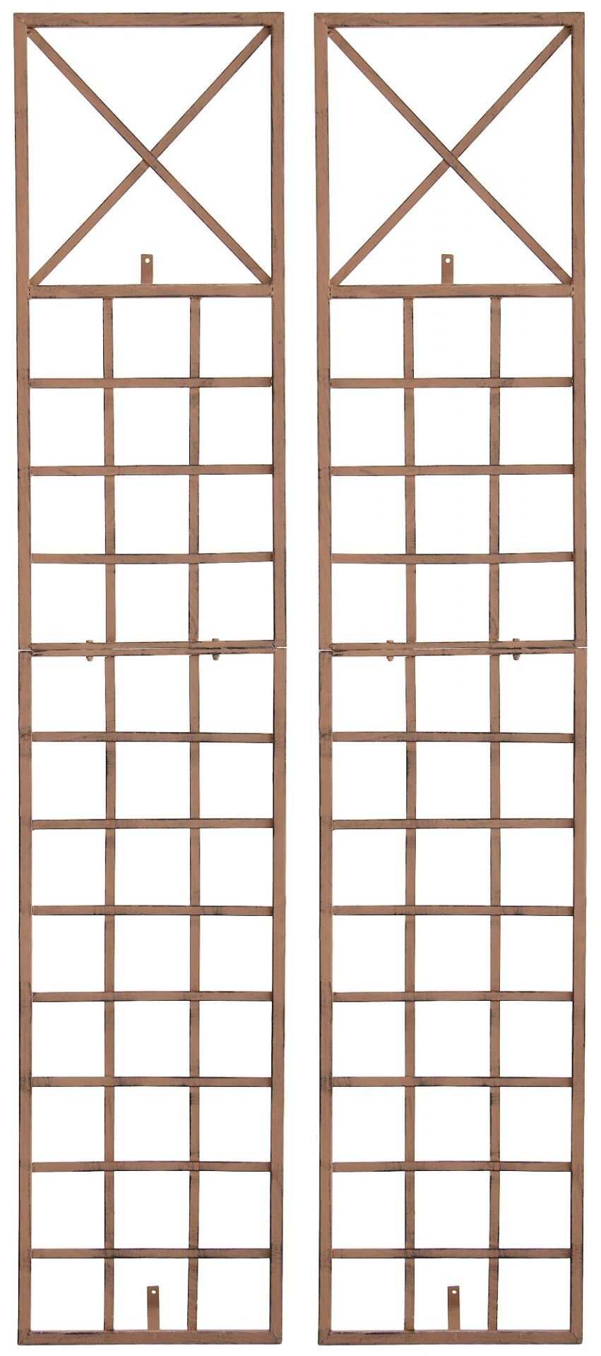2er Set Rankgitter Trigo, antik braun