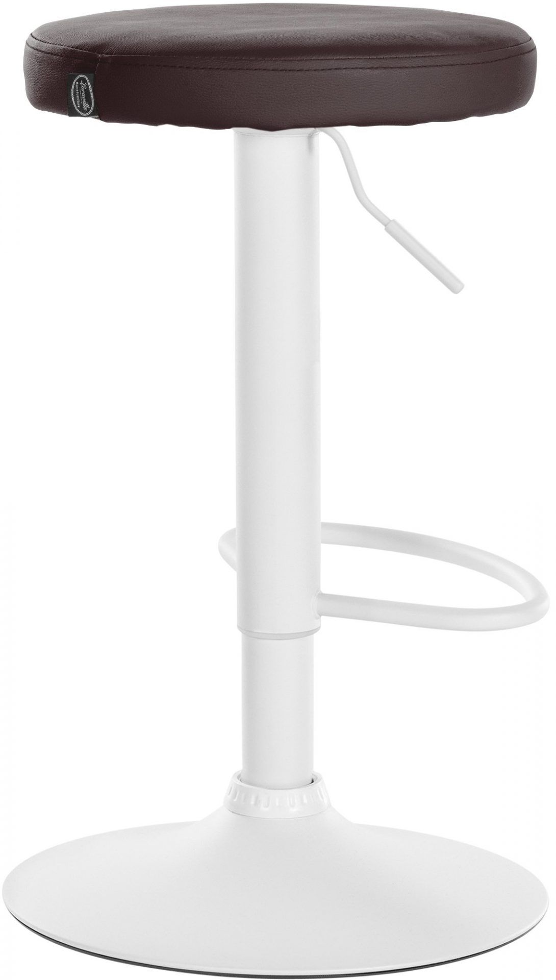 2er Set Barhocker Ponte Kunstleder weiß, braun