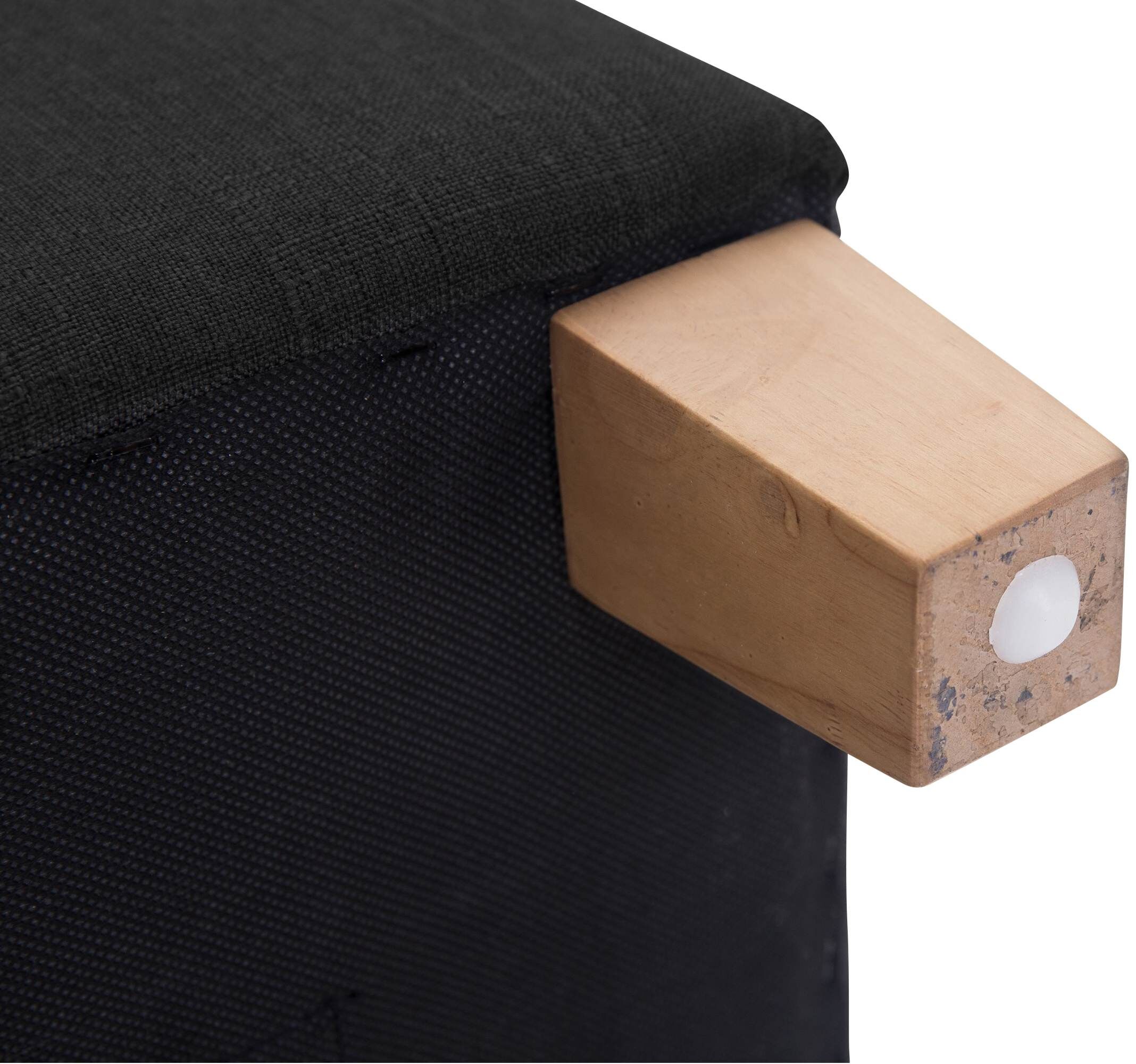 Sitzhocker Pharao, antik-hell, schwarz