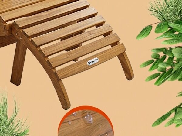 Fußstütze Akazienholz für Adirondack Gartenstuhl