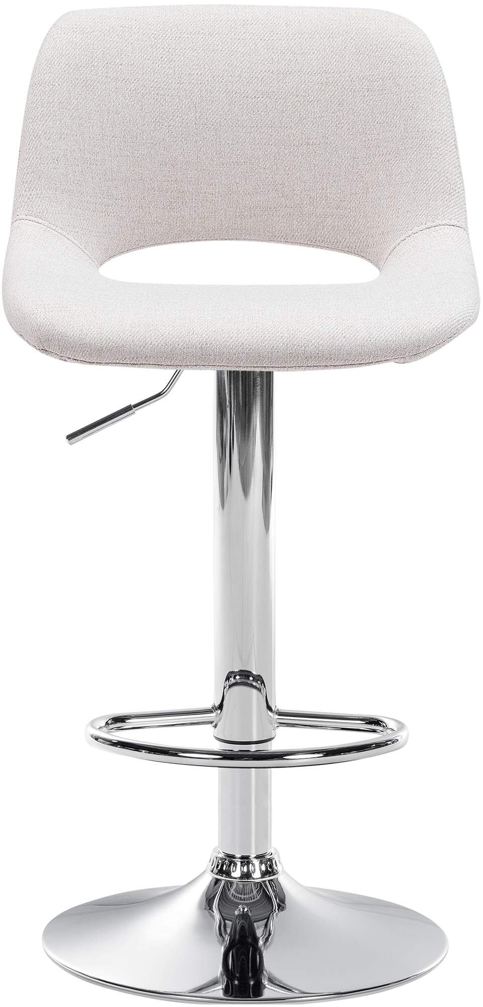 2er Set Barhocker Camden Stoff chrom, creme