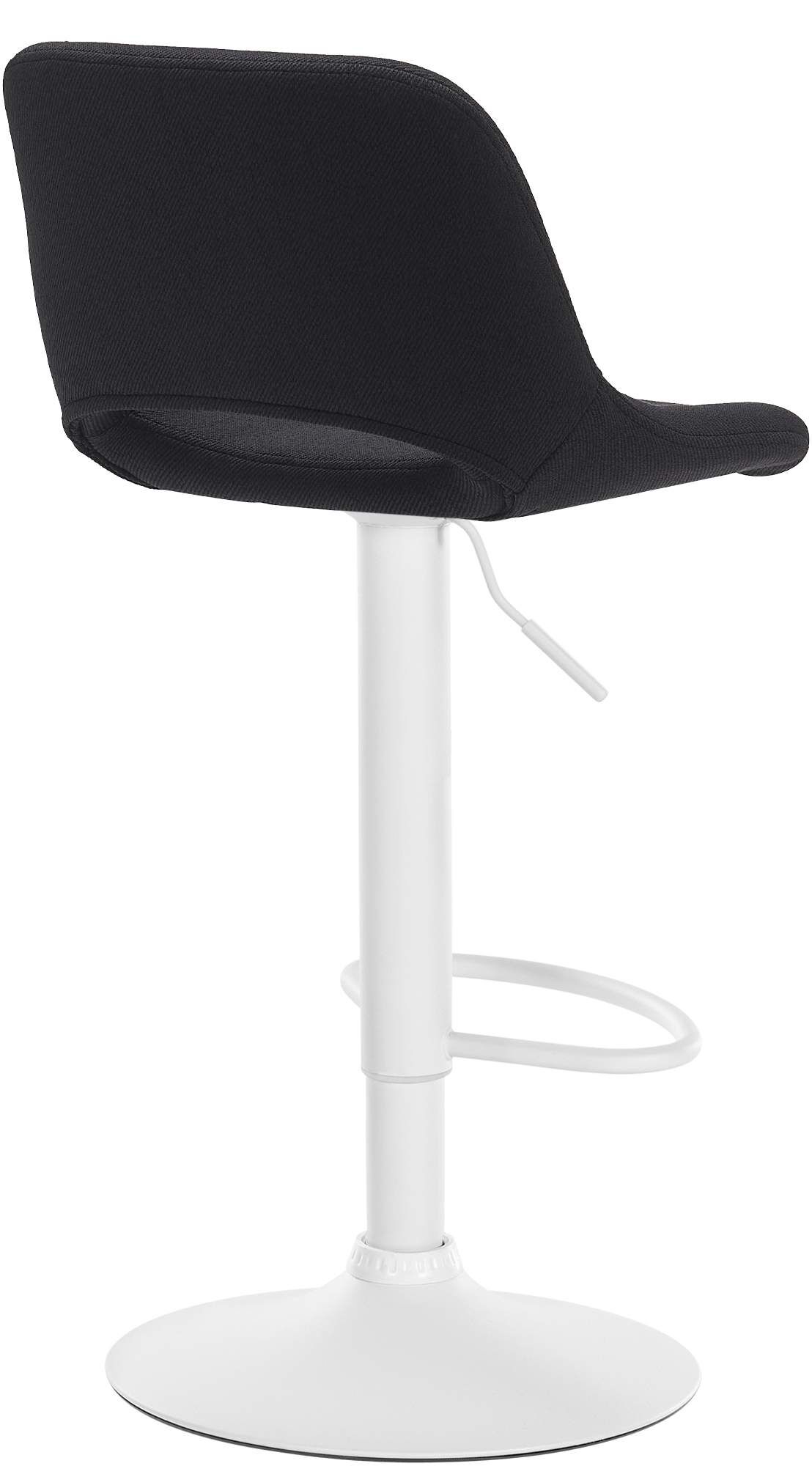 Barhocker Camden Stoff weiß, schwarz