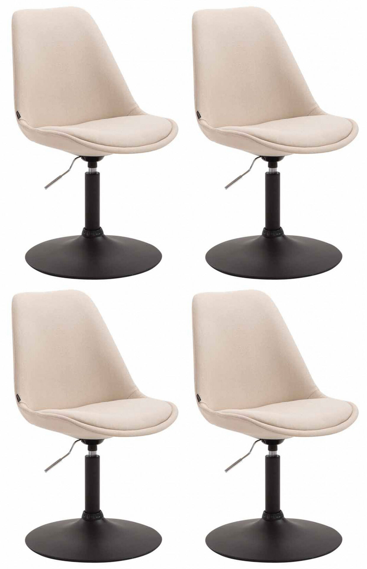 4er Set Stühle Maverick B Stoff, creme