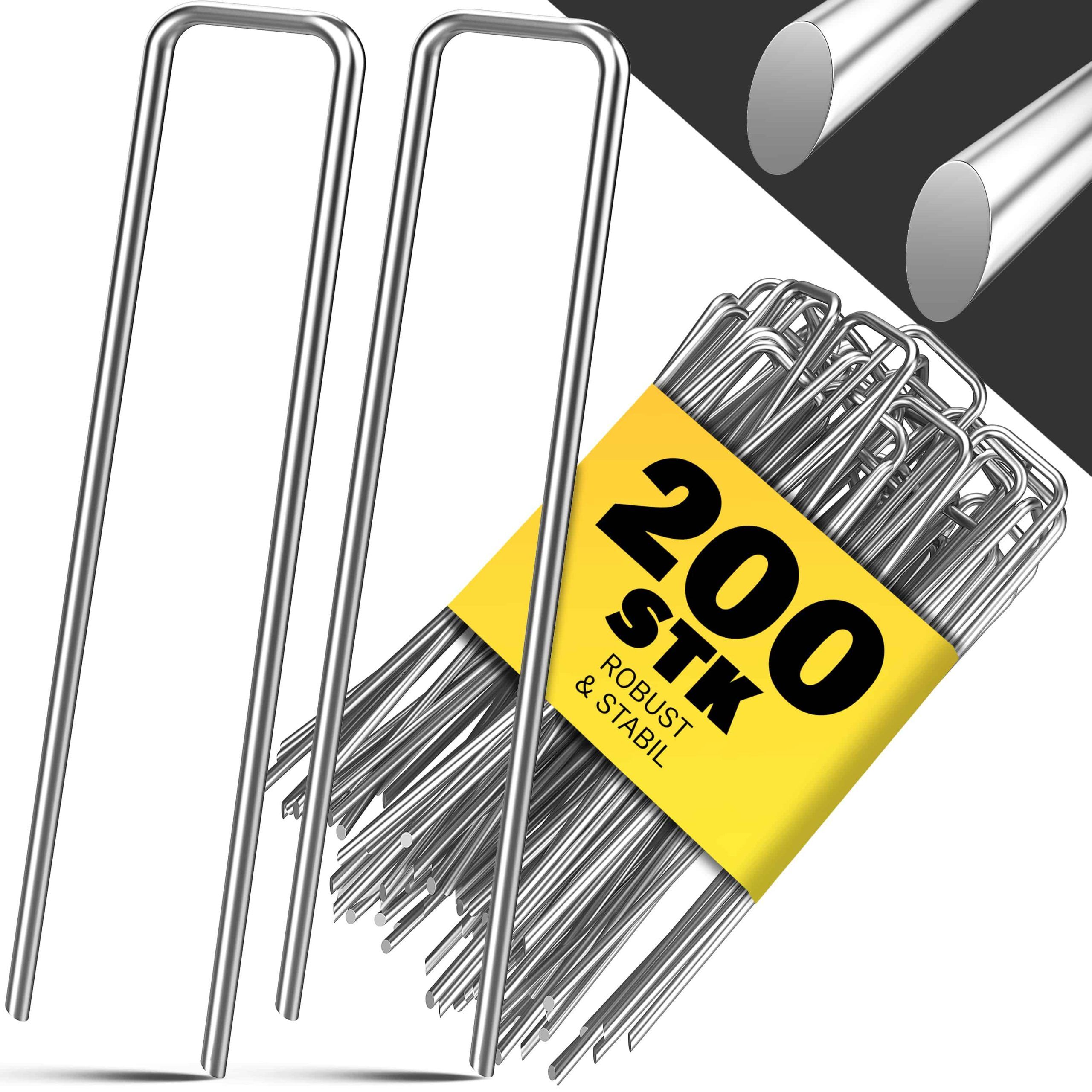 Heringe 200er-Set Stahl Ø 2,7mm verzinkt