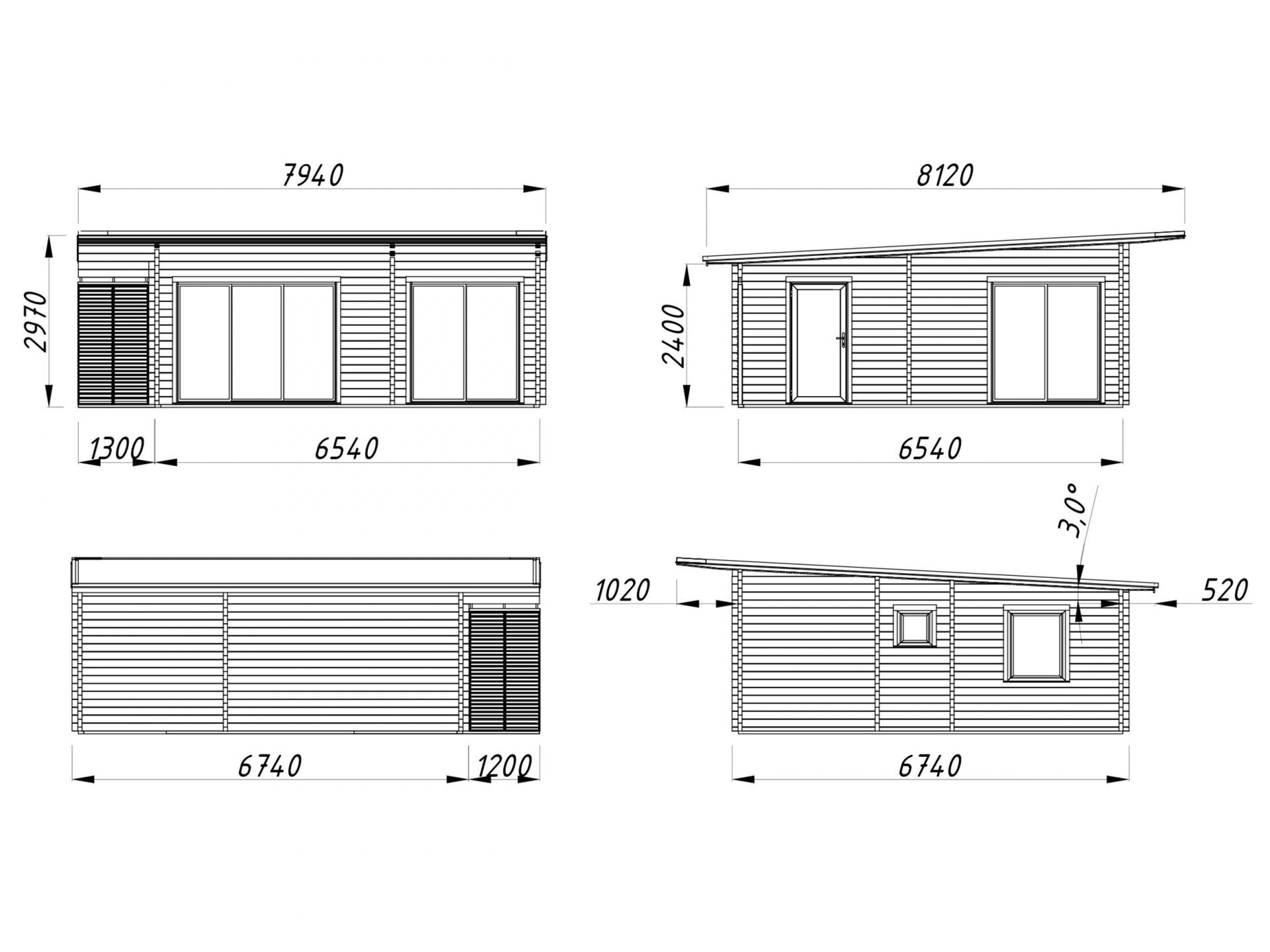 Palmako Gartenhaus Cecilia 39,9 m²