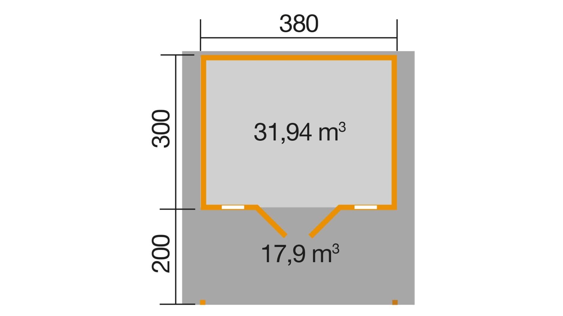 weka Weekendhaus 137 A Gartenhaus 4,6x5,1m