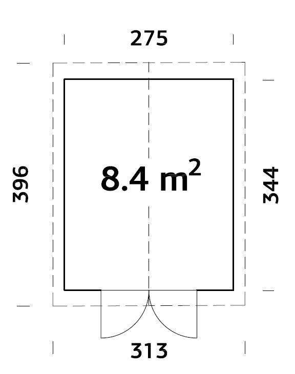Palmako Gerätehaus Martin 8,4 m²