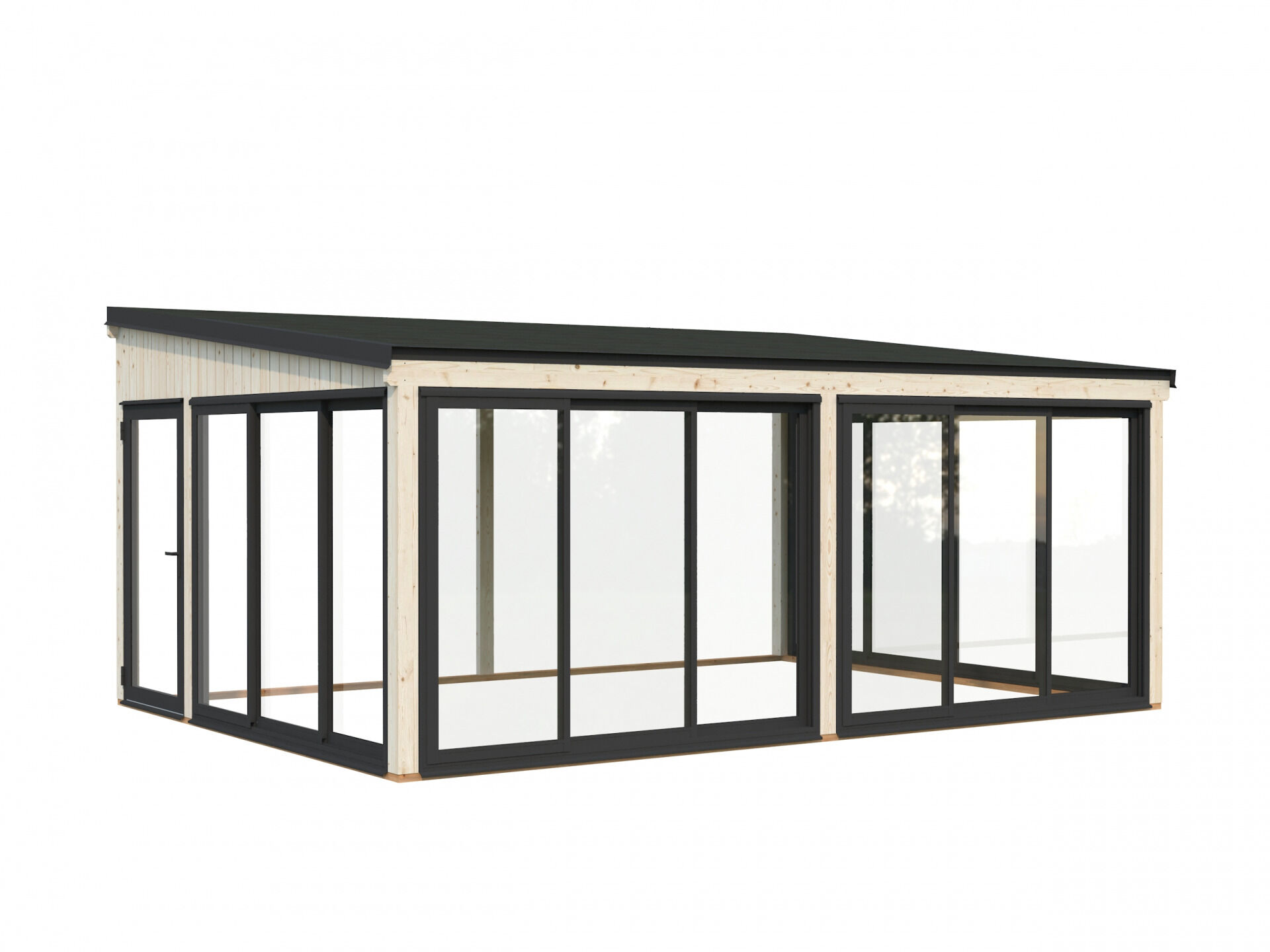 Palmako Gartenzimmer Glashaus Lumi 23,3 m² Slide Plus