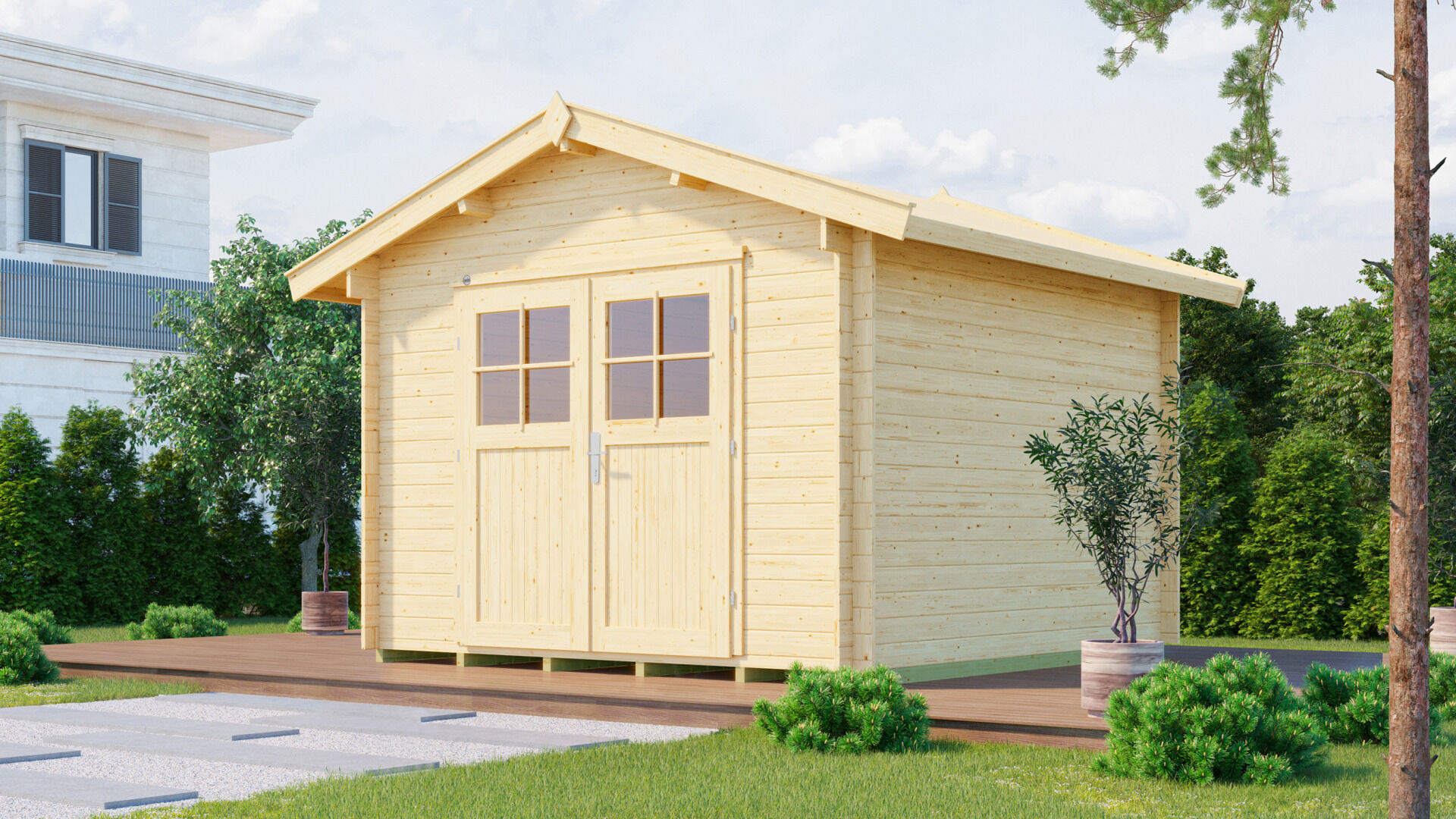 weka Gartenhaus Premium28 DT 3,8x3,3m